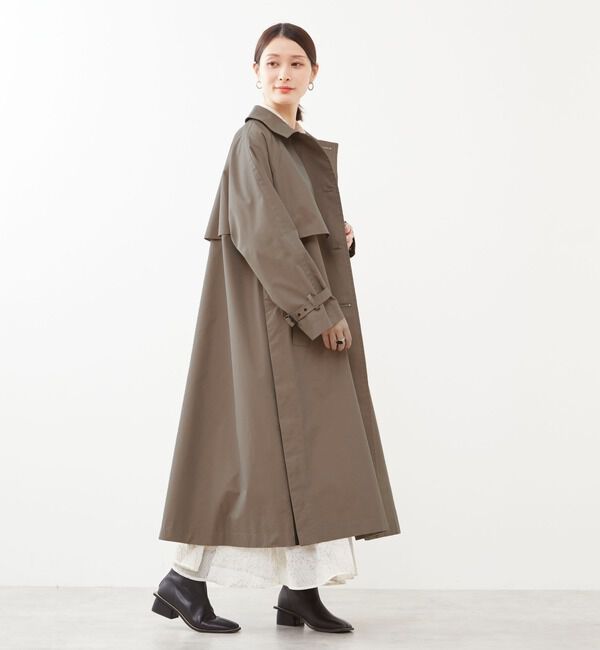 Soffitto「【定番アレンジ】サイドスリットシャンブレートレンチコート」|トレンチコート|