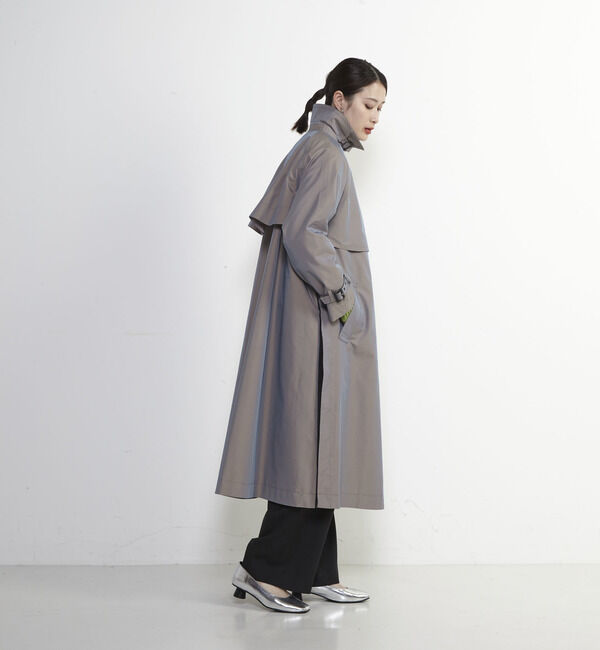 Soffitto「【定番アレンジ】サイドスリットシャンブレートレンチコート」|トレンチコート|