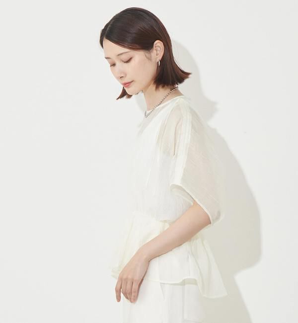 Soffitto「ギャザーペプラムブラウス」|シャツ・ブラウス|