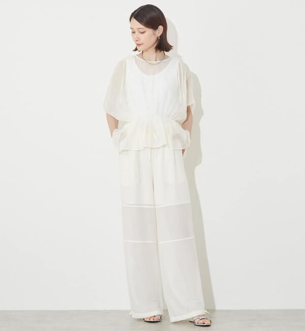 Soffitto「ギャザーペプラムブラウス」|シャツ・ブラウス|