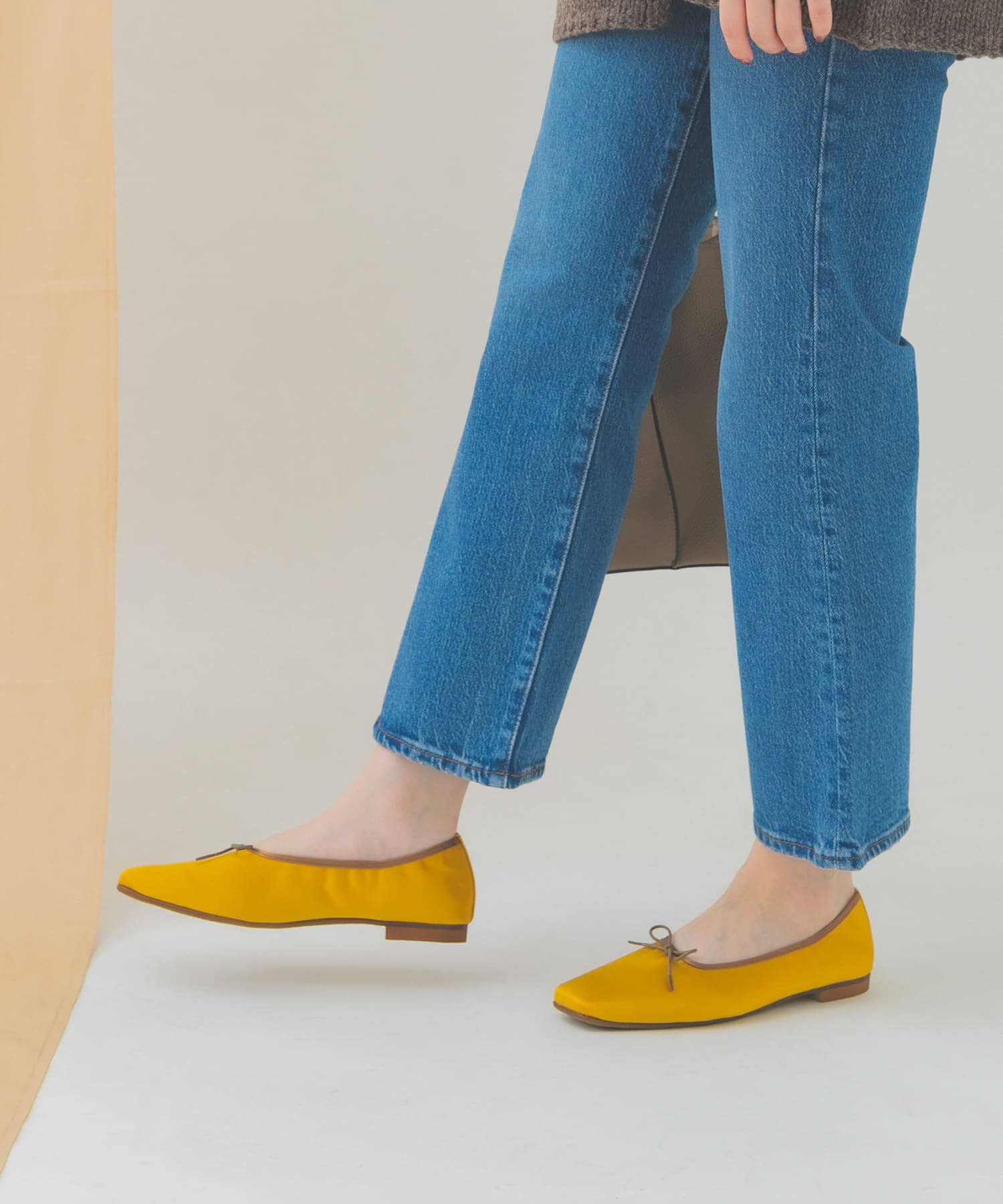 RODE SKO「『MADE IN JAPAN』 サテンスクエアトゥバレエシューズ」|バレエシューズ|