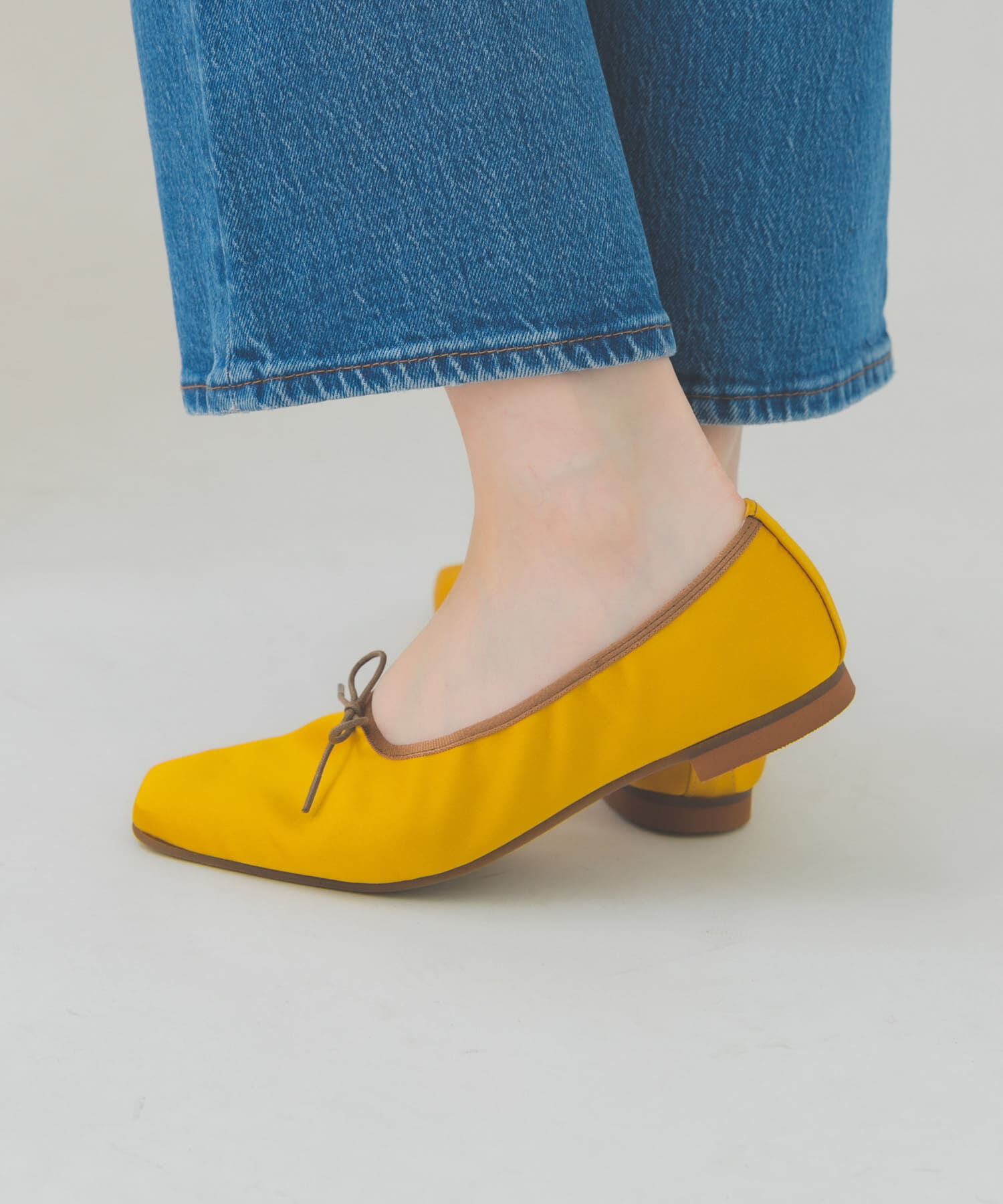 RODE SKO「『MADE IN JAPAN』 サテンスクエアトゥバレエシューズ」|バレエシューズ|