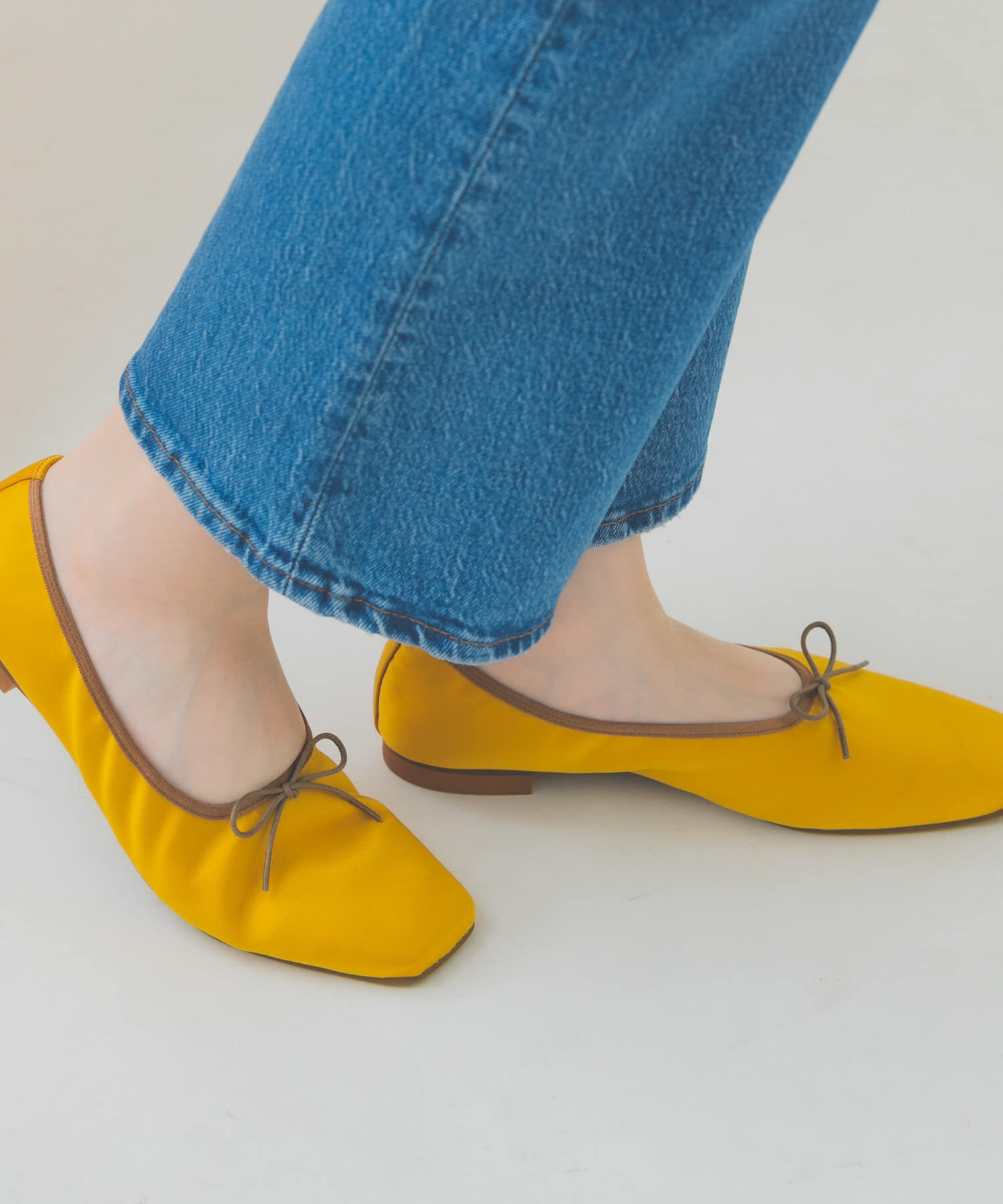 RODE SKO「『MADE IN JAPAN』 サテンスクエアトゥバレエシューズ」|バレエシューズ|