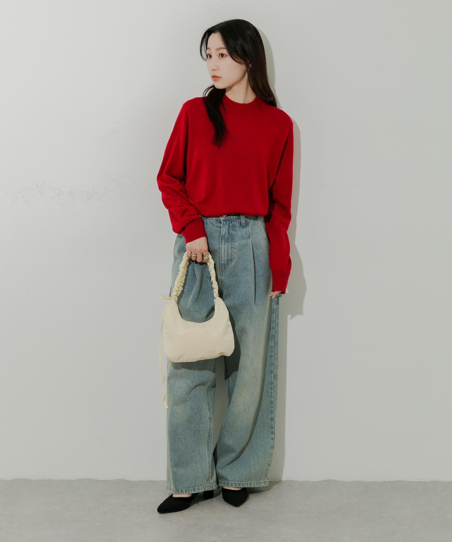 SMELLY「ギャザーワンハンドルバッグ」|ハンドバッグ|