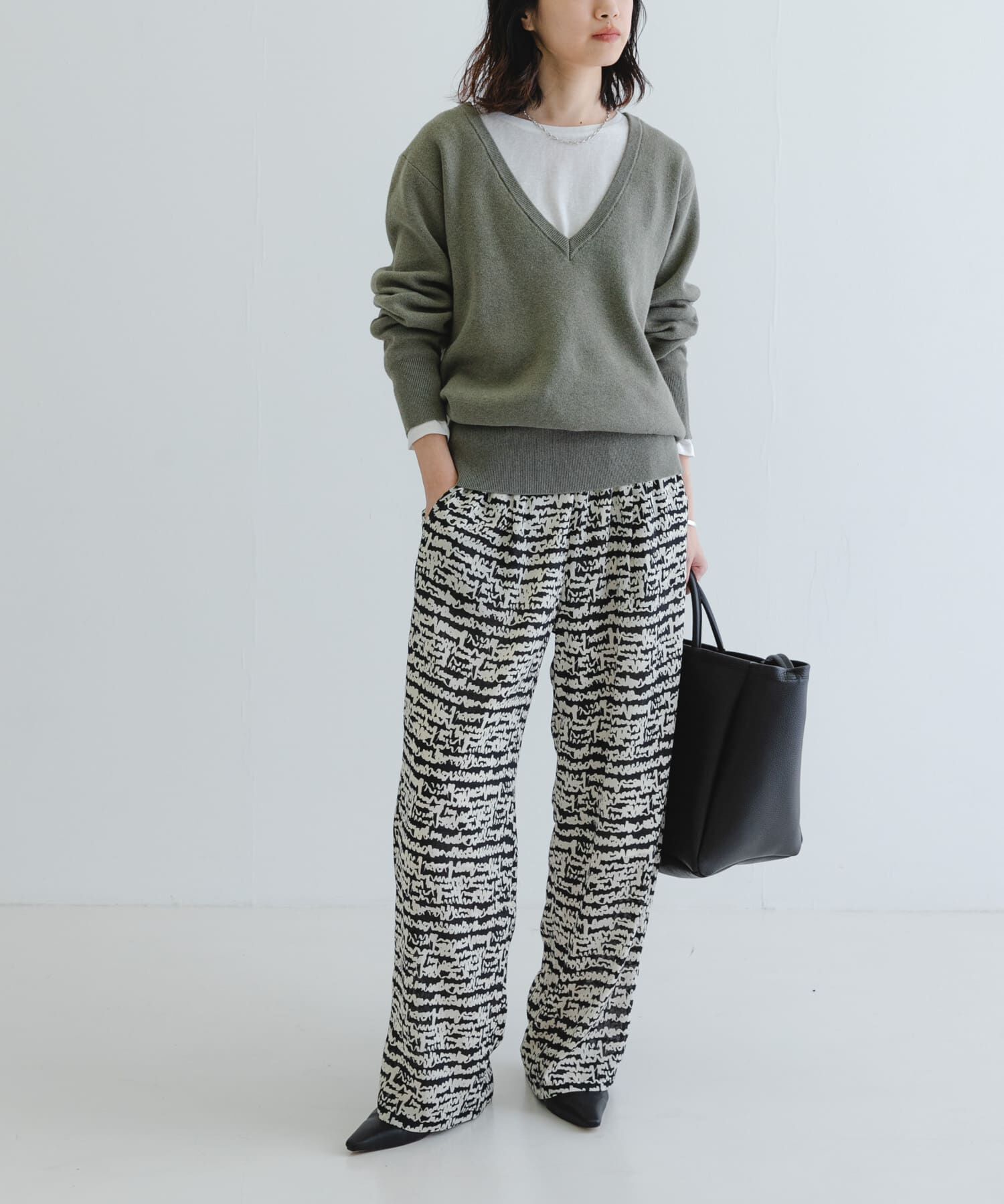 URBAN RESEARCH「new basic　カシミヤコットンVネックチュニックニット」|チュニック|