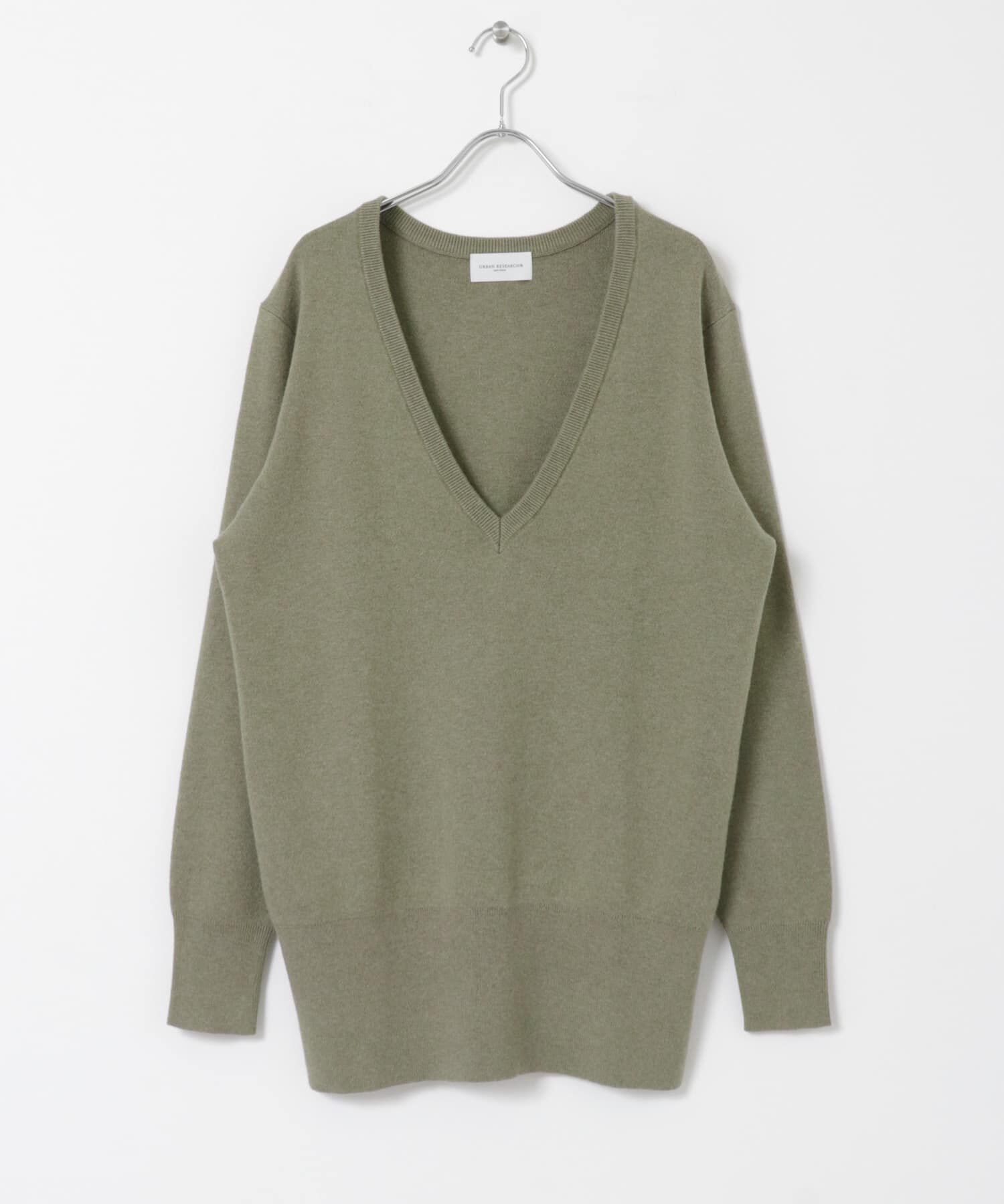 URBAN RESEARCH「new basic　カシミヤコットンVネックチュニックニット」|チュニック|