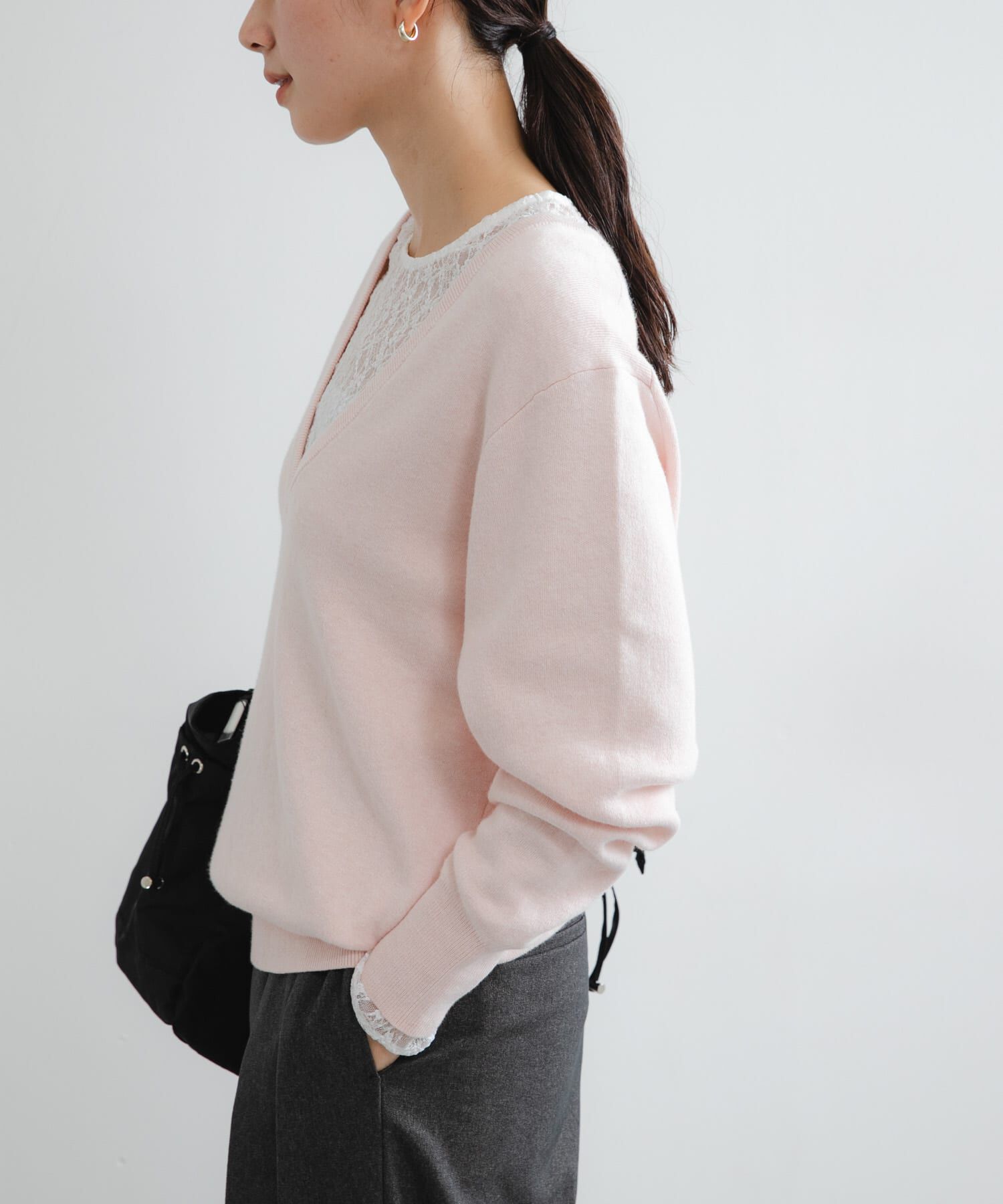 URBAN RESEARCH「new basic　カシミヤコットンVネックチュニックニット」|チュニック|