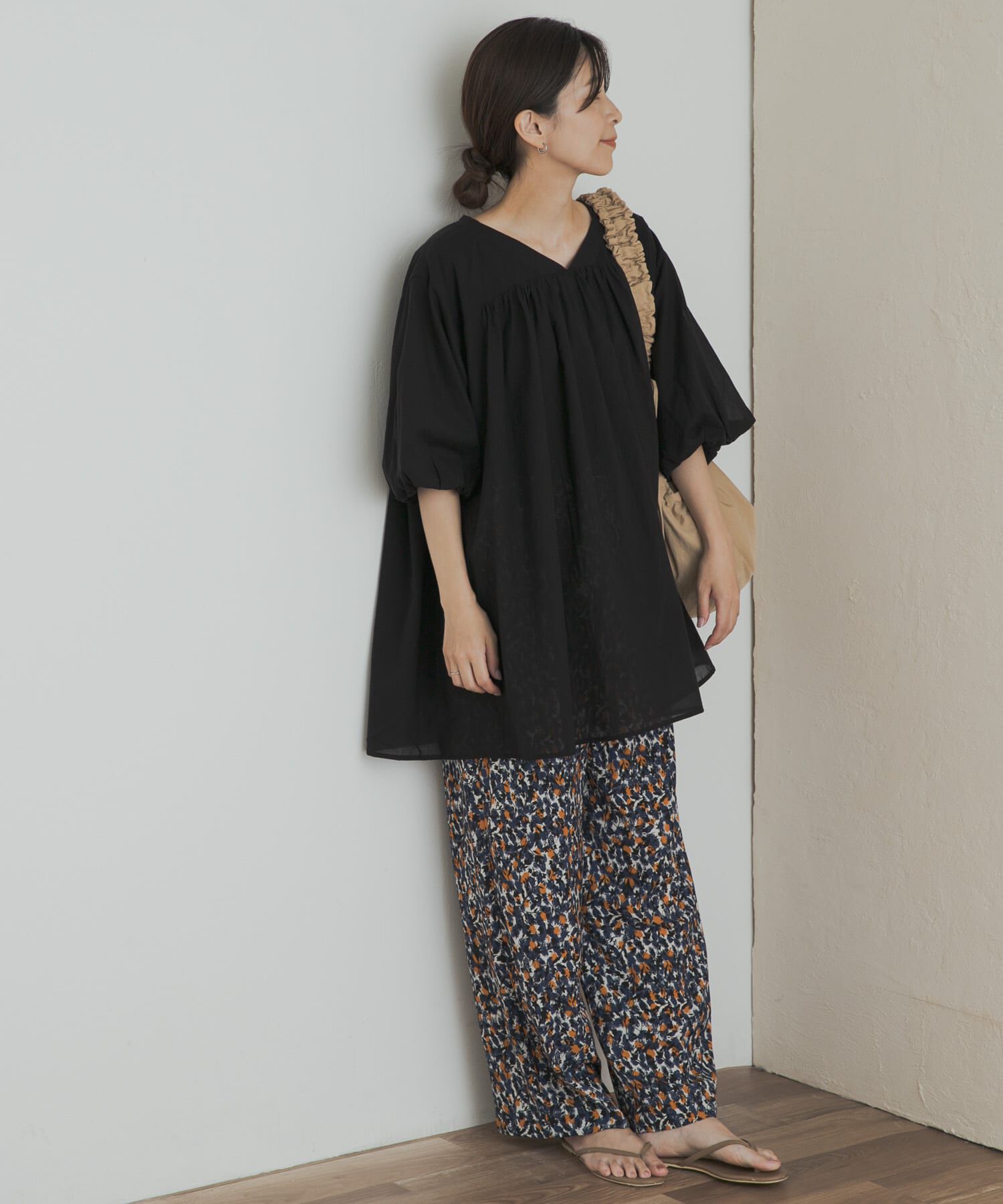 URBAN RESEARCH DOORS「コットンボイルVネックチュニック」|チュニック|