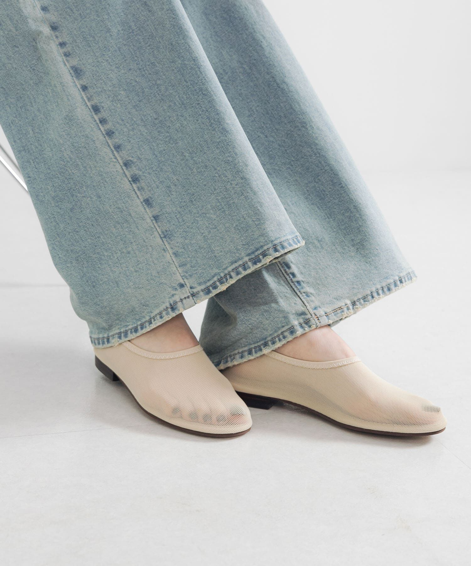 URBAN RESEARCH「メッシュシアーバレーシューズ」|バレエシューズ|