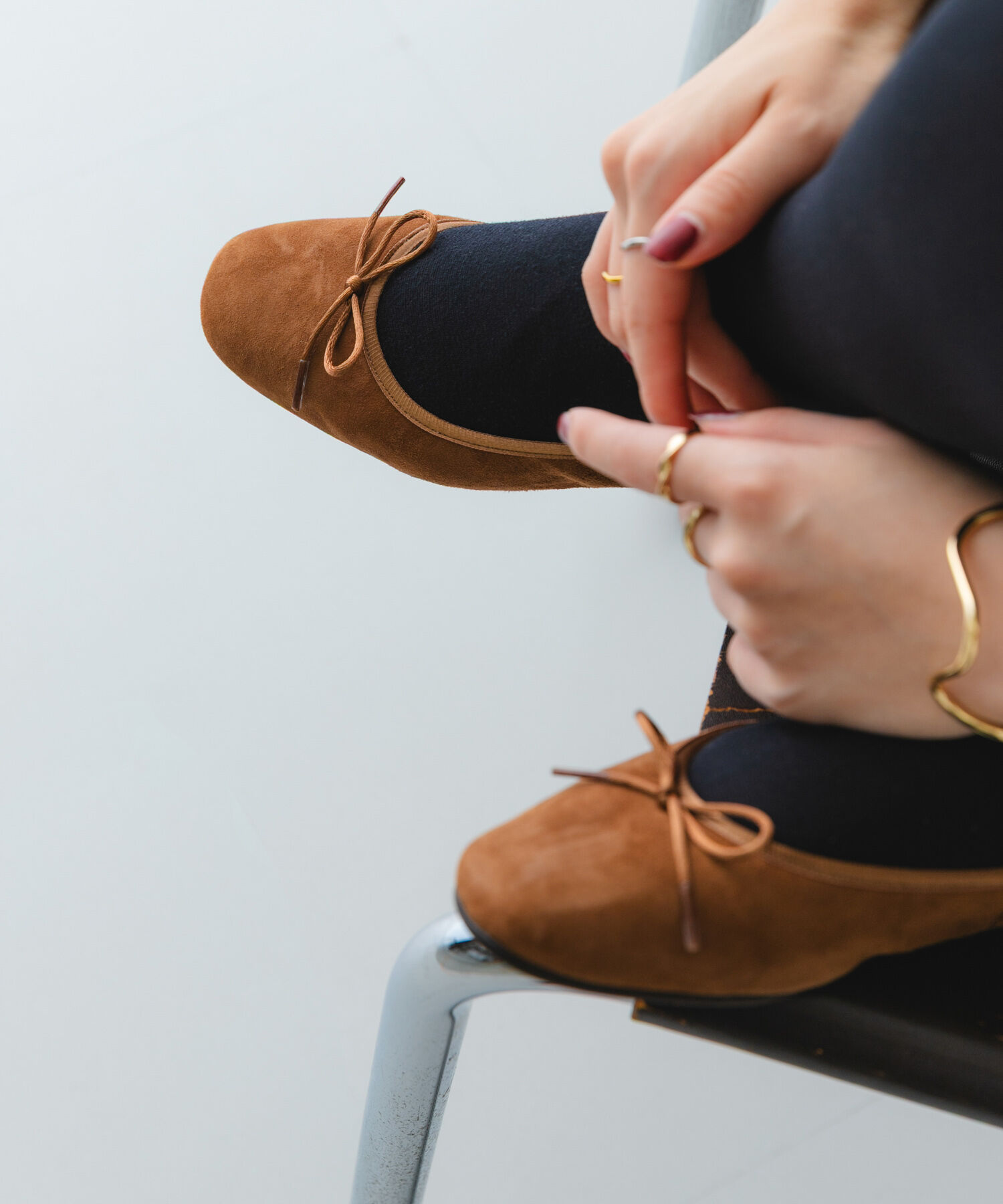 RODE SKO「『リアルレザー』シープスキンバレエシューズ」|バレエシューズ|