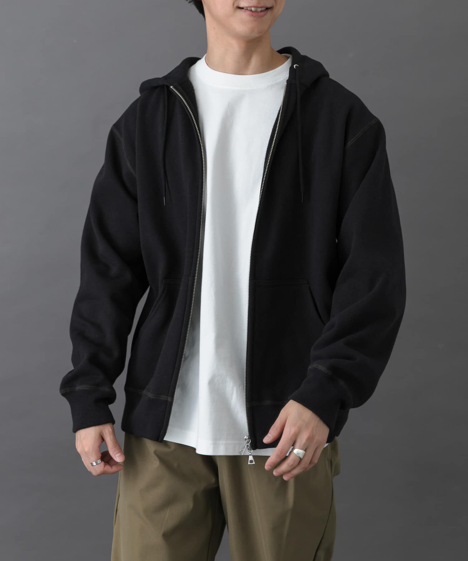 URBAN RESEARCH DOORS「FORK&SPOON　リサイクルコットン裏毛ジップフーディー」|パーカー|