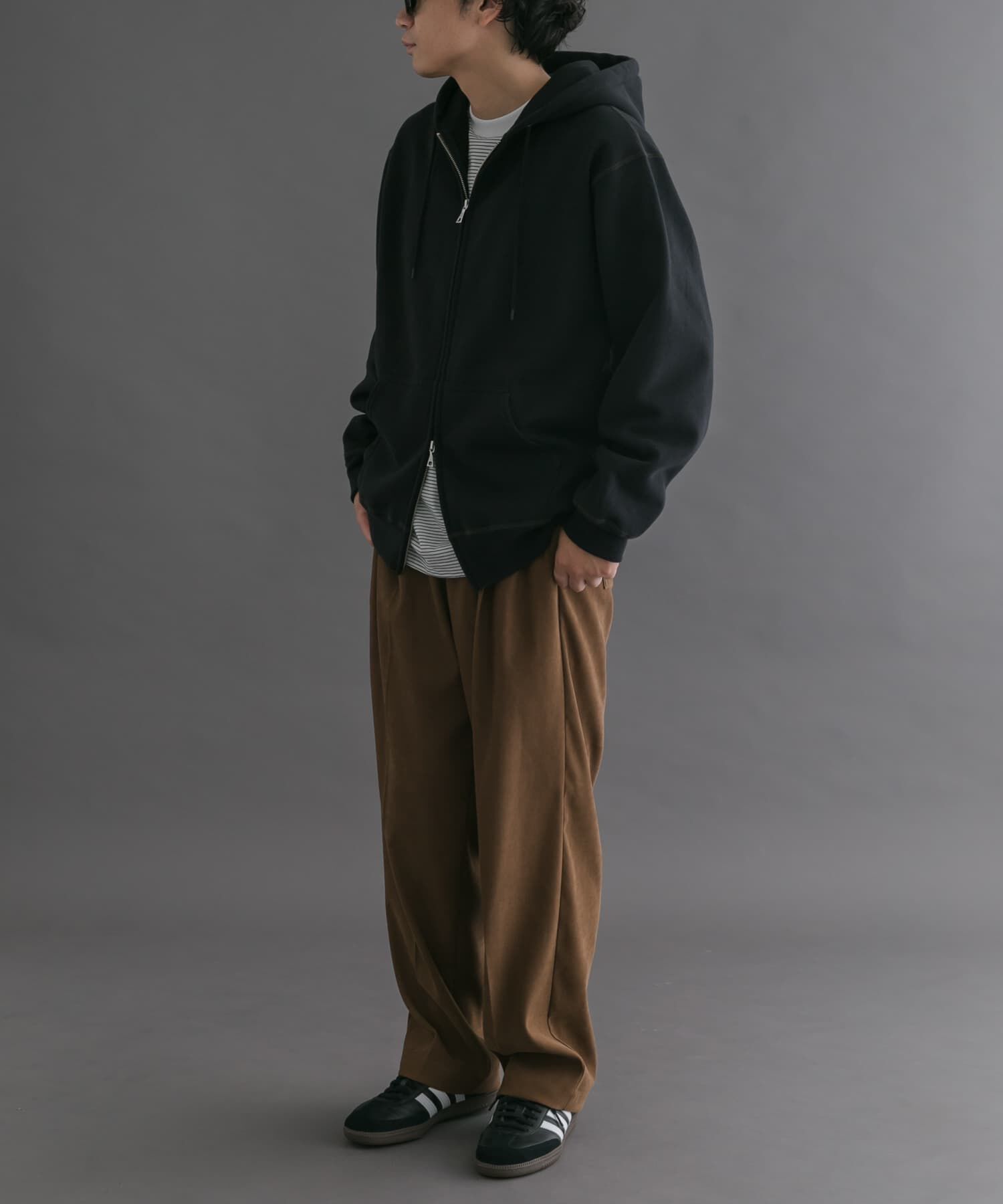 URBAN RESEARCH DOORS「FORK&SPOON　リサイクルコットン裏毛ジップフーディー」|パーカー|