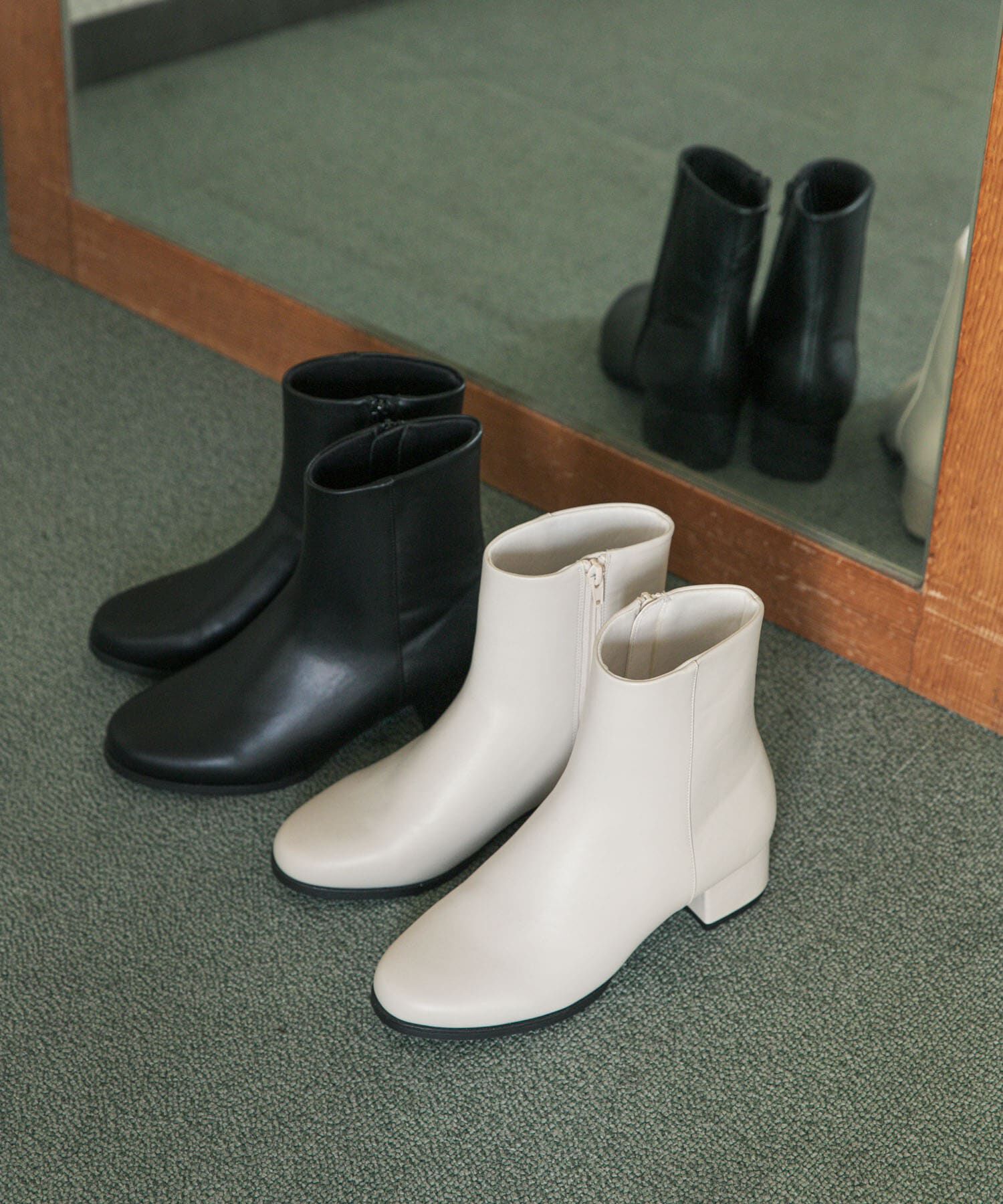 URBAN RESEARCH DOORS「チャンキーヒールブーツ」|ショートブーツ|