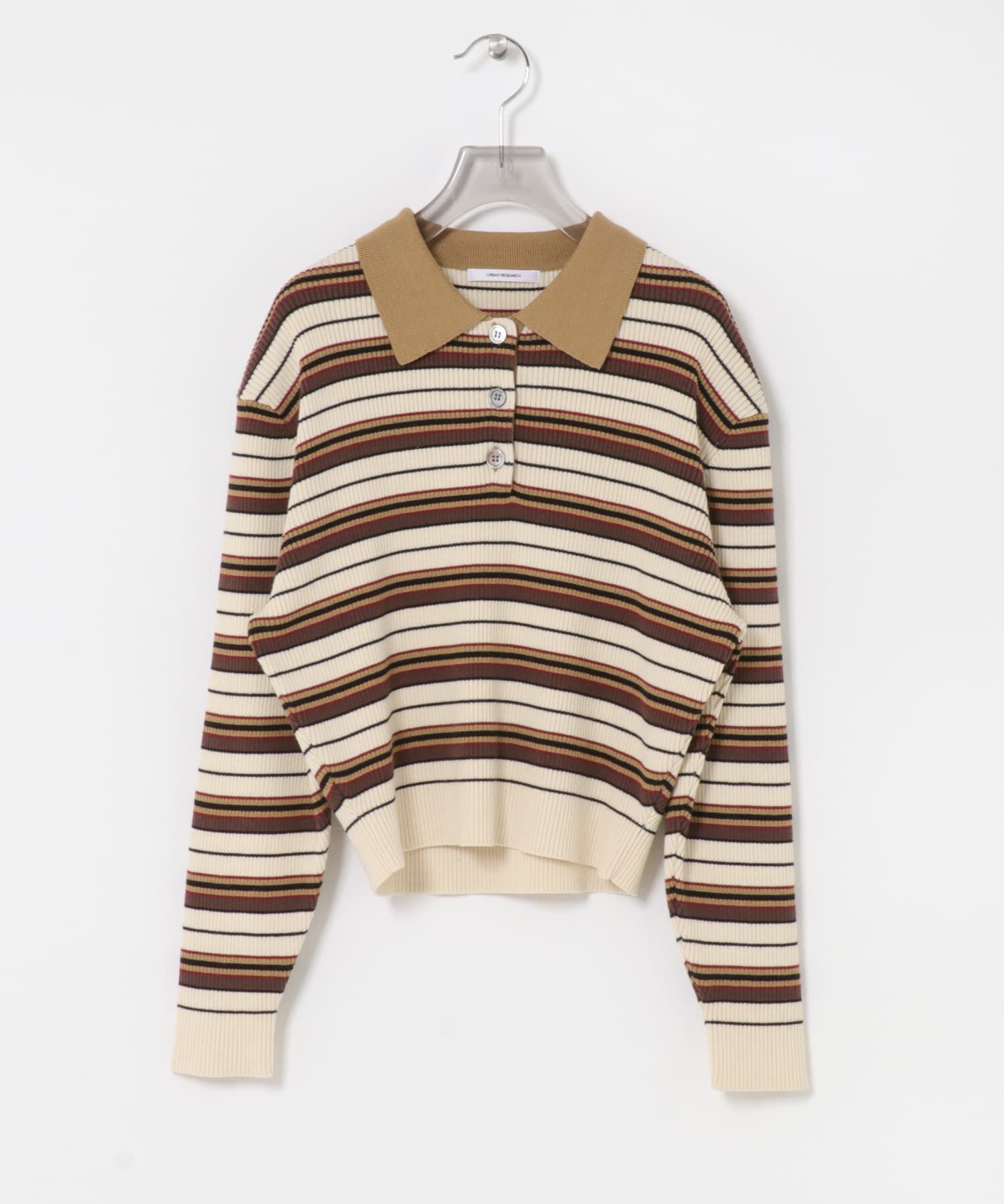 URBAN RESEARCH「コットンシルクポロ衿ニット」|ニット・セーター|