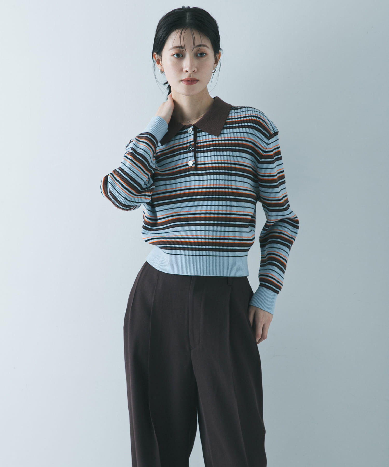 URBAN RESEARCH「コットンシルクポロ衿ニット」|ニット・セーター|