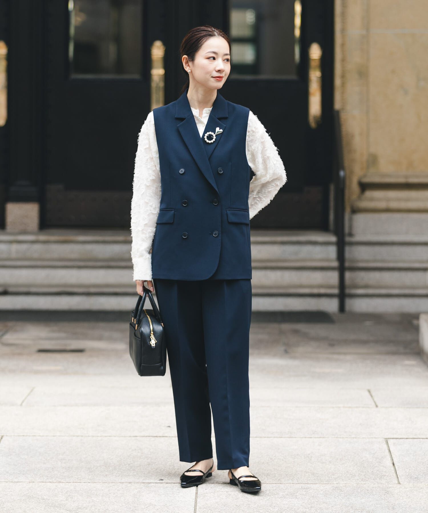 URBAN RESEARCH「カットジャガードバンドカラーシャツ」|シャツ・ブラウス|