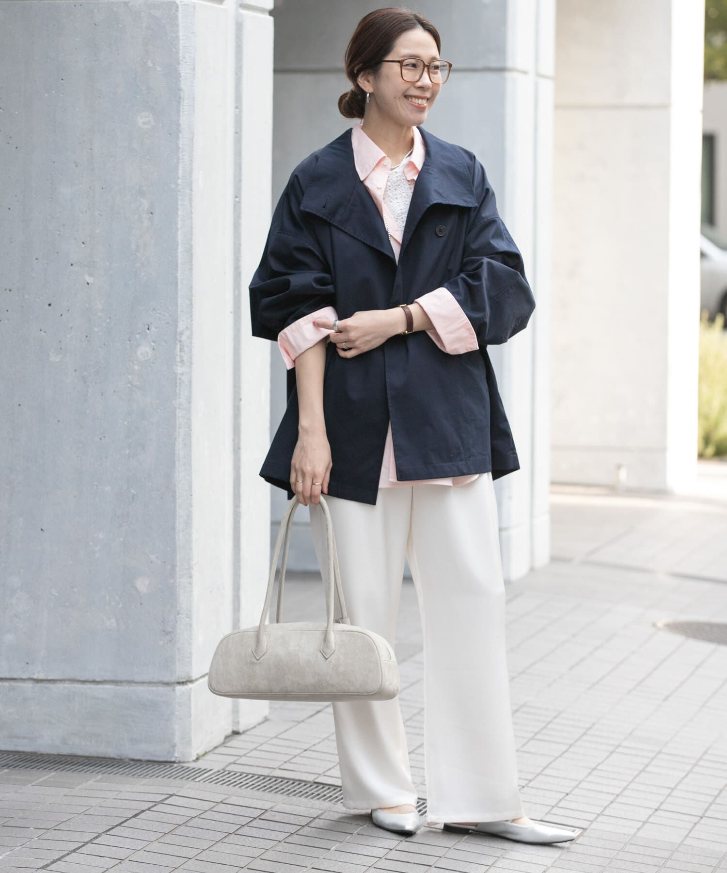 URBAN RESEARCH「スタンドカラーミドル丈トレンチコート」|トレンチコート|