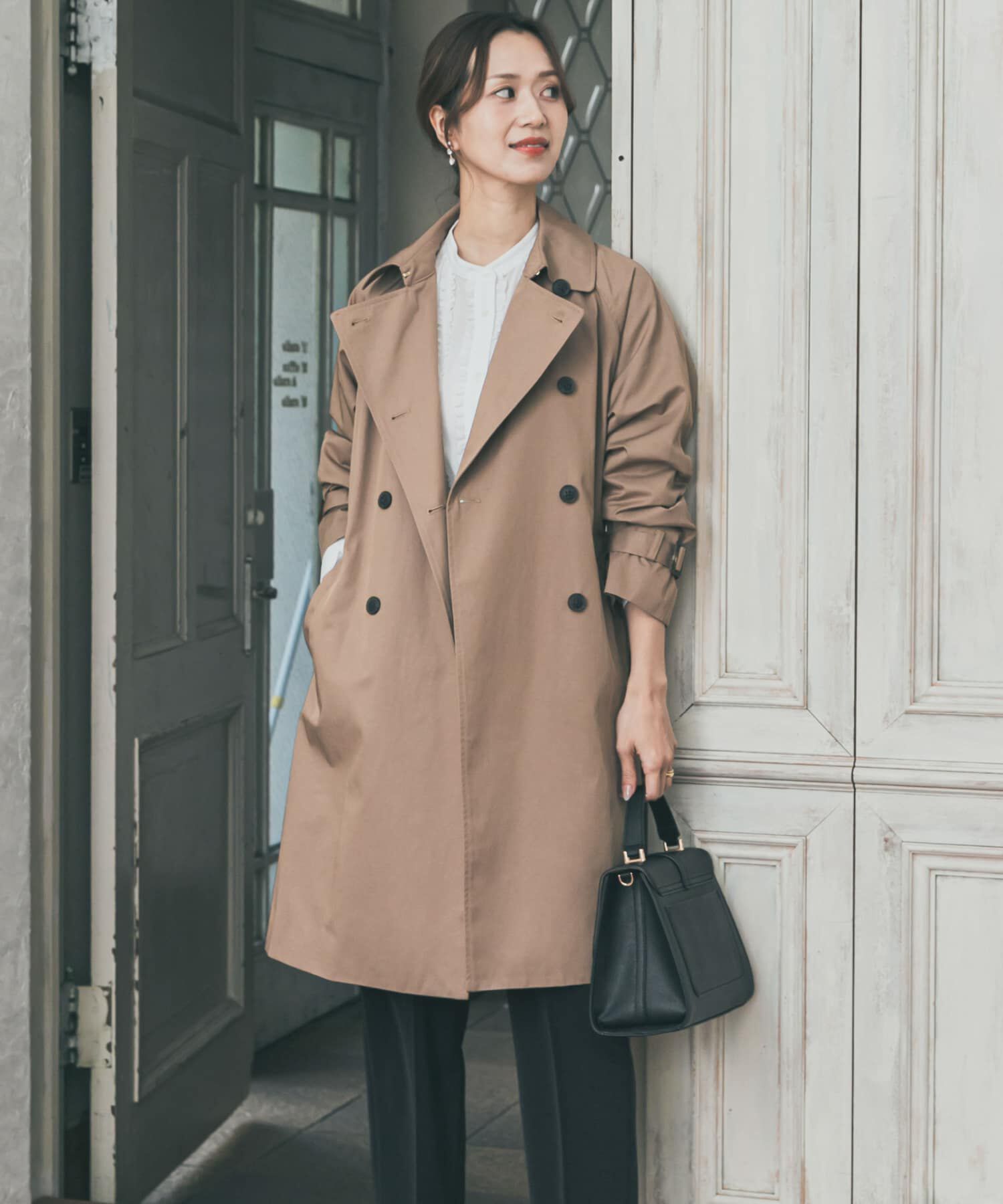 URBAN RESEARCH DOORS「撥水トレンチコート」|トレンチコート|ベージュ