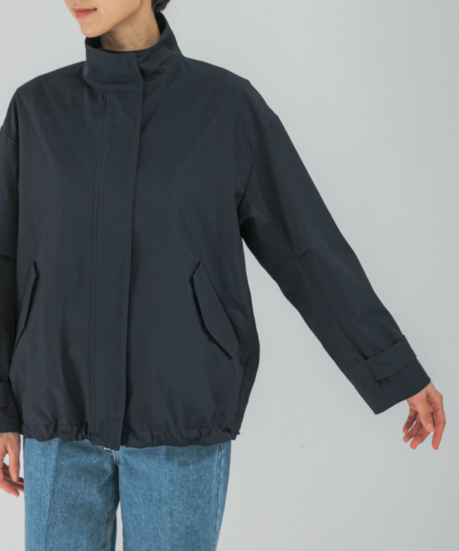 URBAN RESEARCH ROSSO「撥水スタンドカラーミドルコート」|ノーカラーコート|