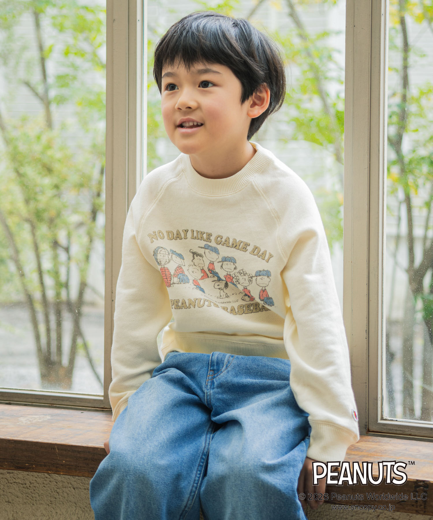 URBAN RESEARCH DOORS「『別注』FRUIT OF THE LOOM&times;DOORS　甘編み裏毛スウェット(KIDS)」|その他|アイボリー