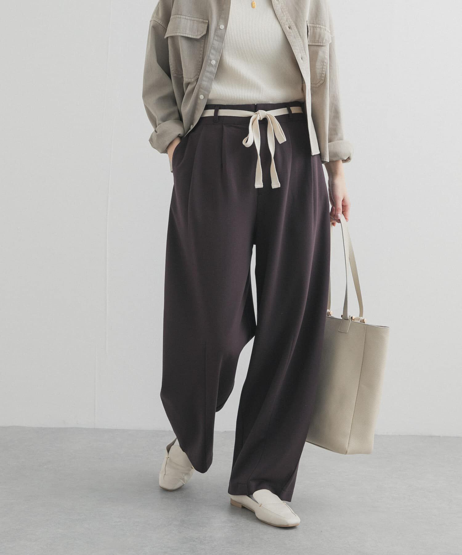 URBAN RESEARCH DOORS「ウエストリボンカットカーブパンツ」|その他|