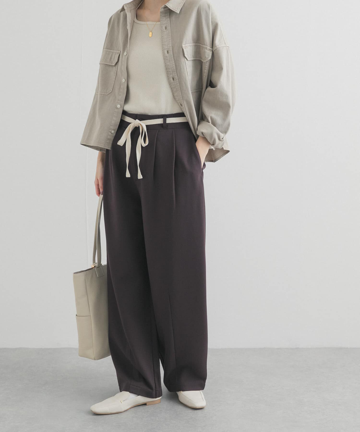 URBAN RESEARCH DOORS「ウエストリボンカットカーブパンツ」|その他|