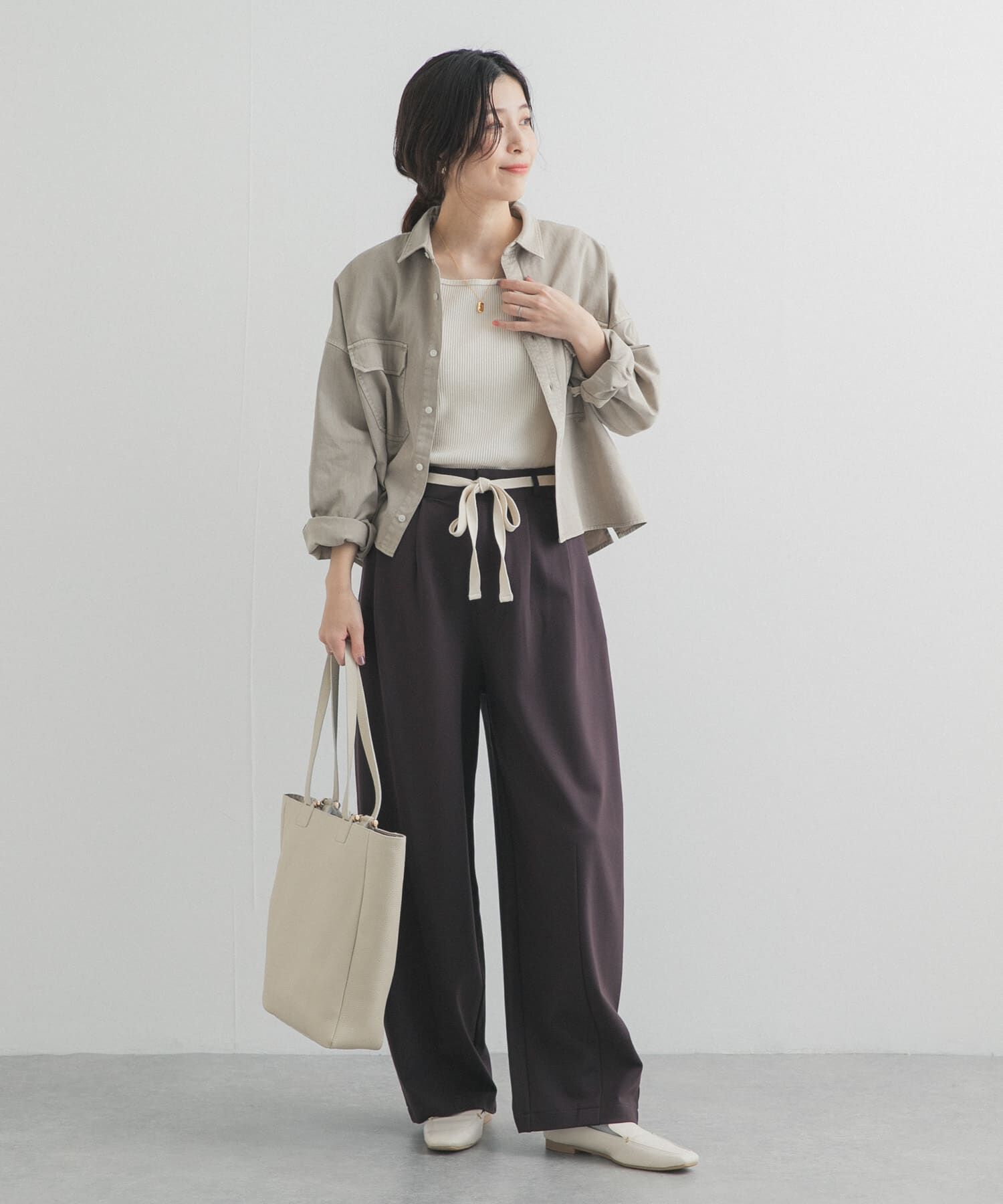 URBAN RESEARCH DOORS「ウエストリボンカットカーブパンツ」|その他|