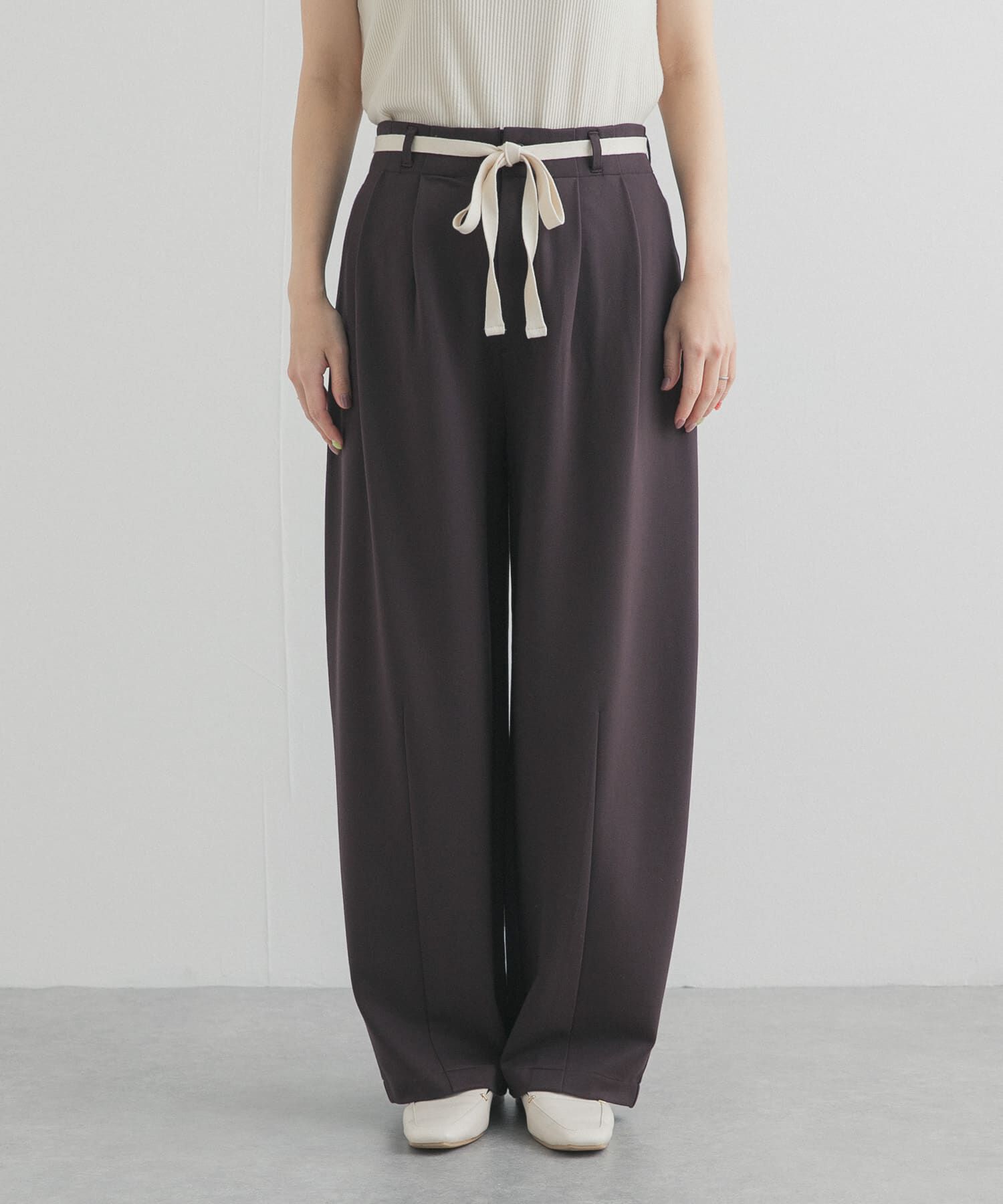 URBAN RESEARCH DOORS「ウエストリボンカットカーブパンツ」|その他|