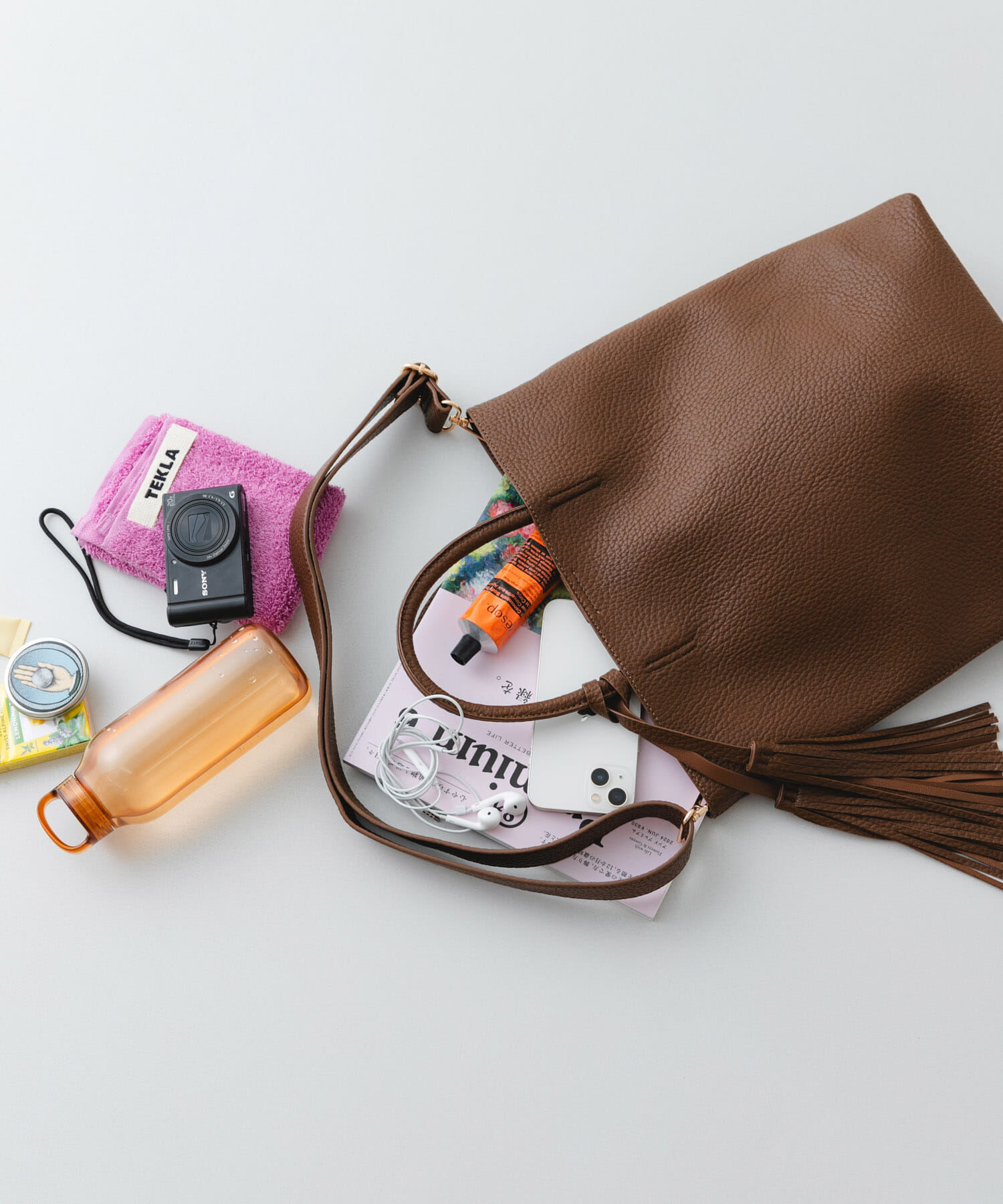 RODE SKO「『縦型』タッセル軽量2WAYタテナガトートバッグ」|トートバッグ|ブラウン