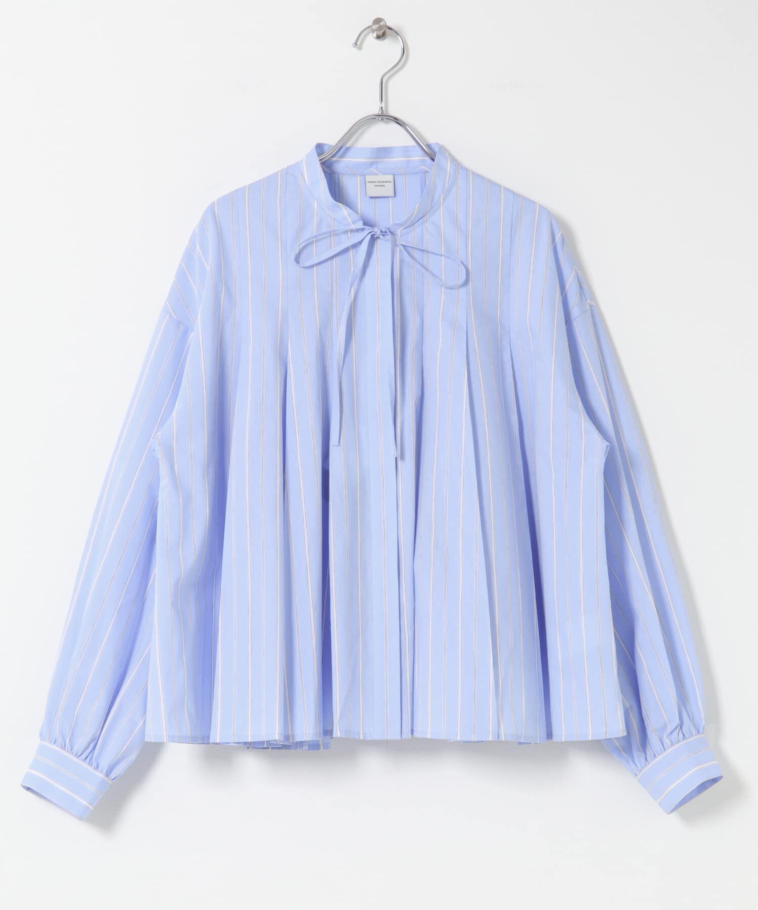URBAN RESEARCH DOORS「ストライプリボンフレアブラウス」|シャツ・ブラウス|