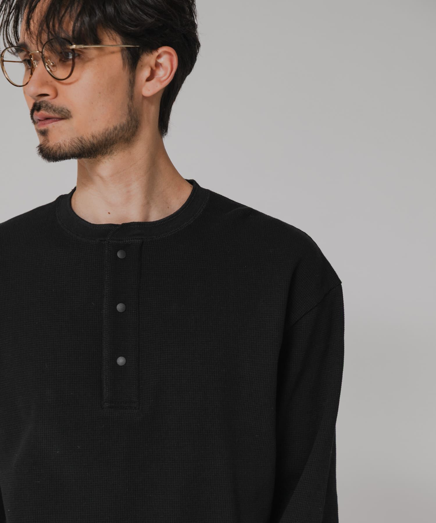 URBAN RESEARCH「『UR TECH』度詰めワッフルヘンリーロングスリーブ」|Tシャツ・カットソー|