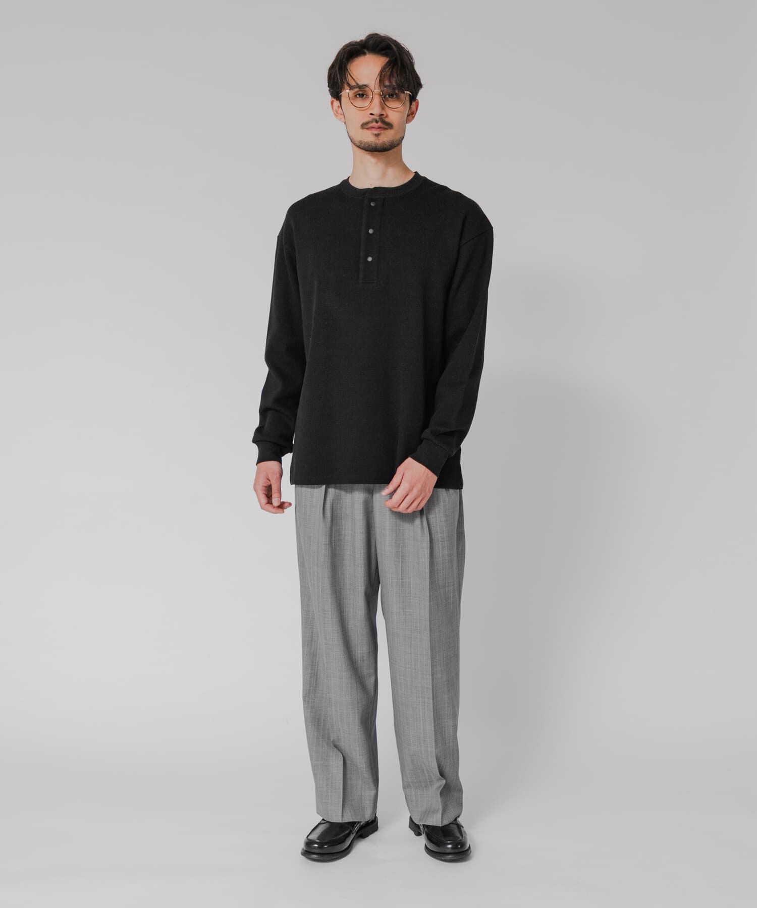 URBAN RESEARCH「『UR TECH』度詰めワッフルヘンリーロングスリーブ」|Tシャツ・カットソー|