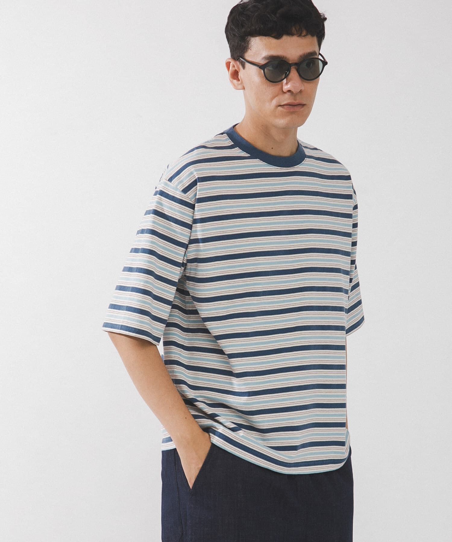 Sonny Label 「マルチボーダーショートスリーブTシャツ」|Tシャツ・カットソー|