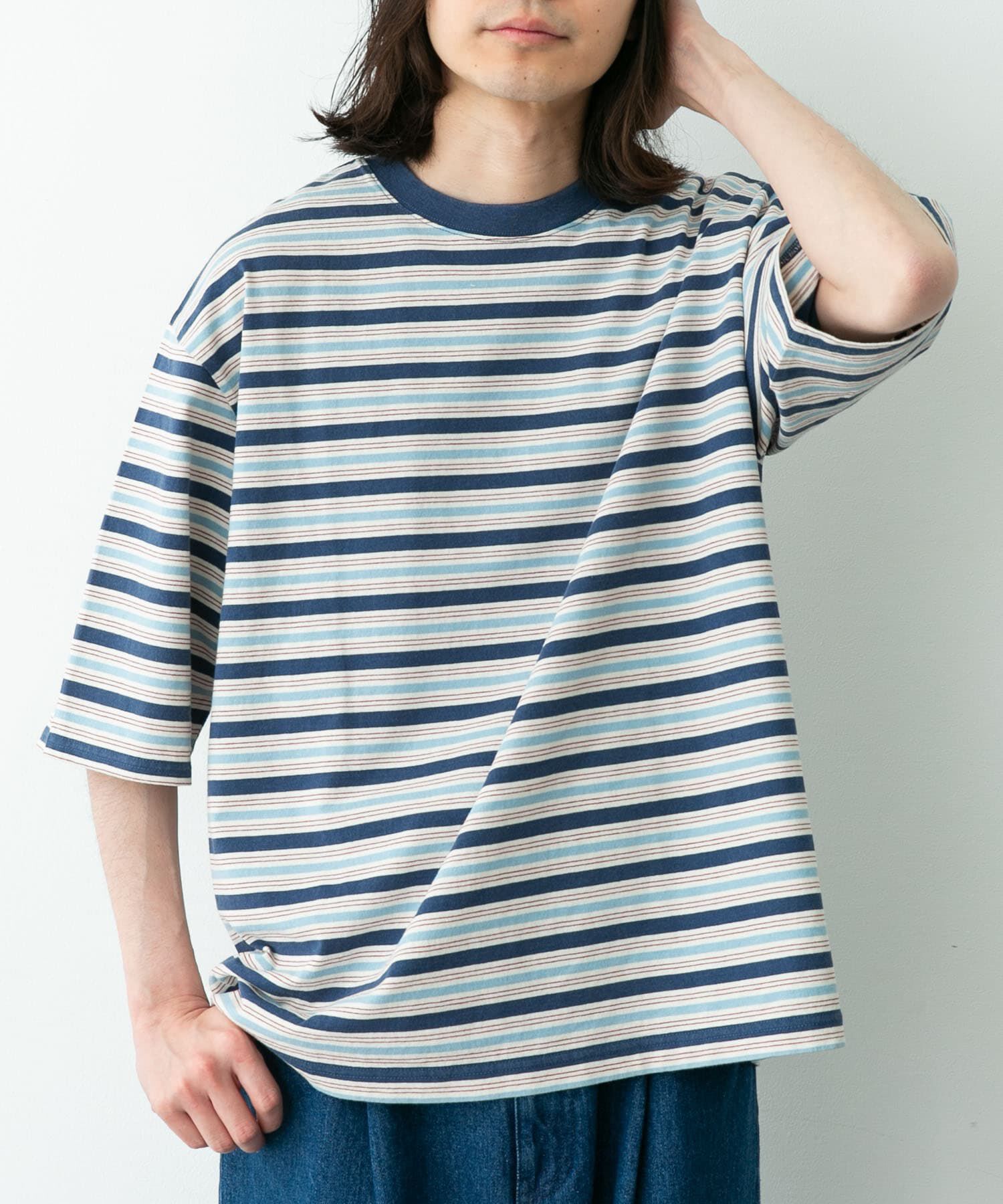 Sonny Label 「マルチボーダーショートスリーブTシャツ」|Tシャツ・カットソー|