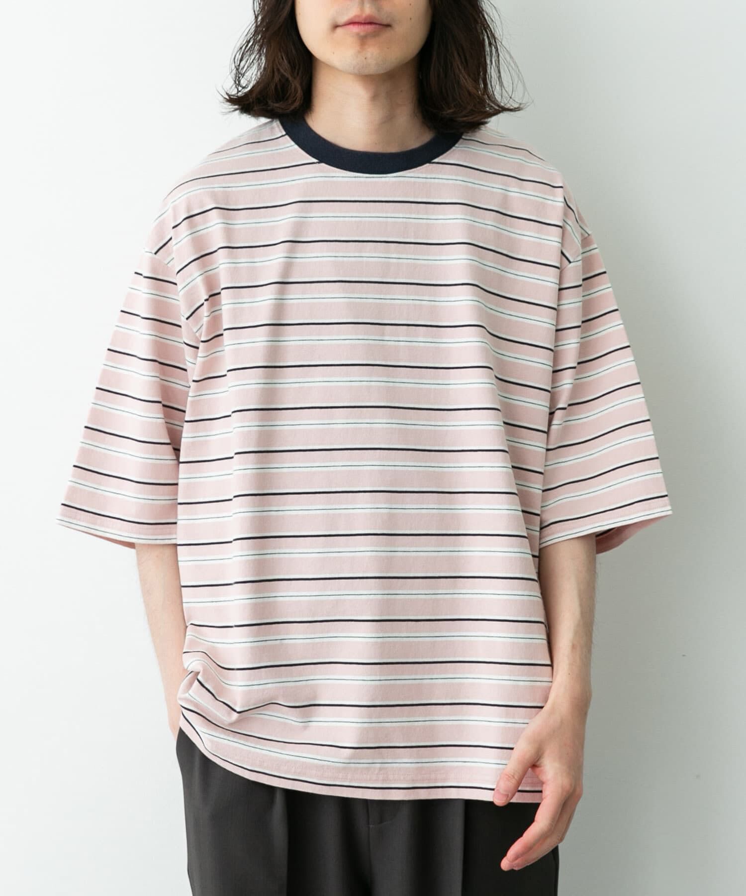 Sonny Label 「マルチボーダーショートスリーブTシャツ」|Tシャツ・カットソー|