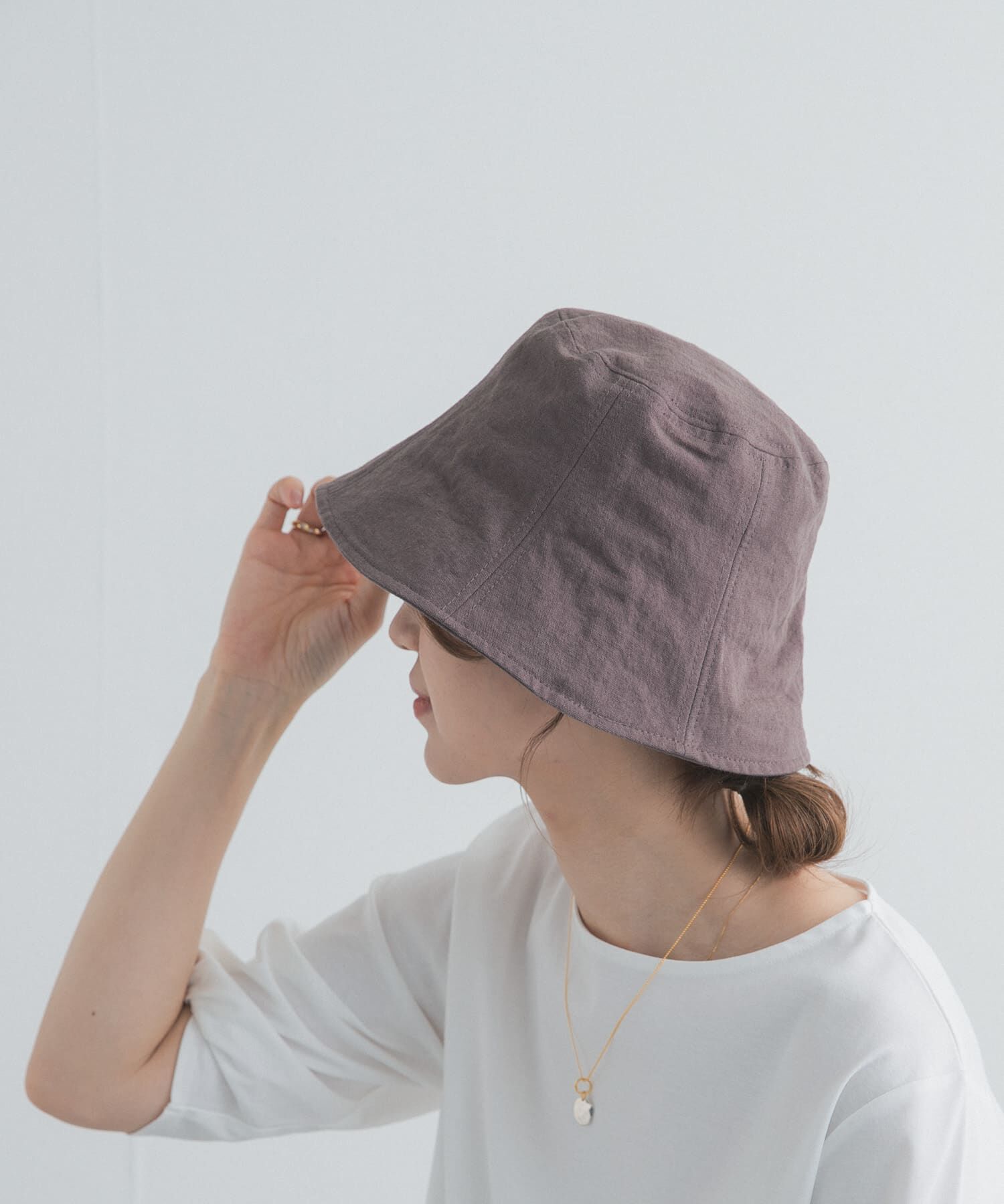 URBAN RESEARCH DOORS「コットンリネンパネルハット」|ハット|チャコールグレー