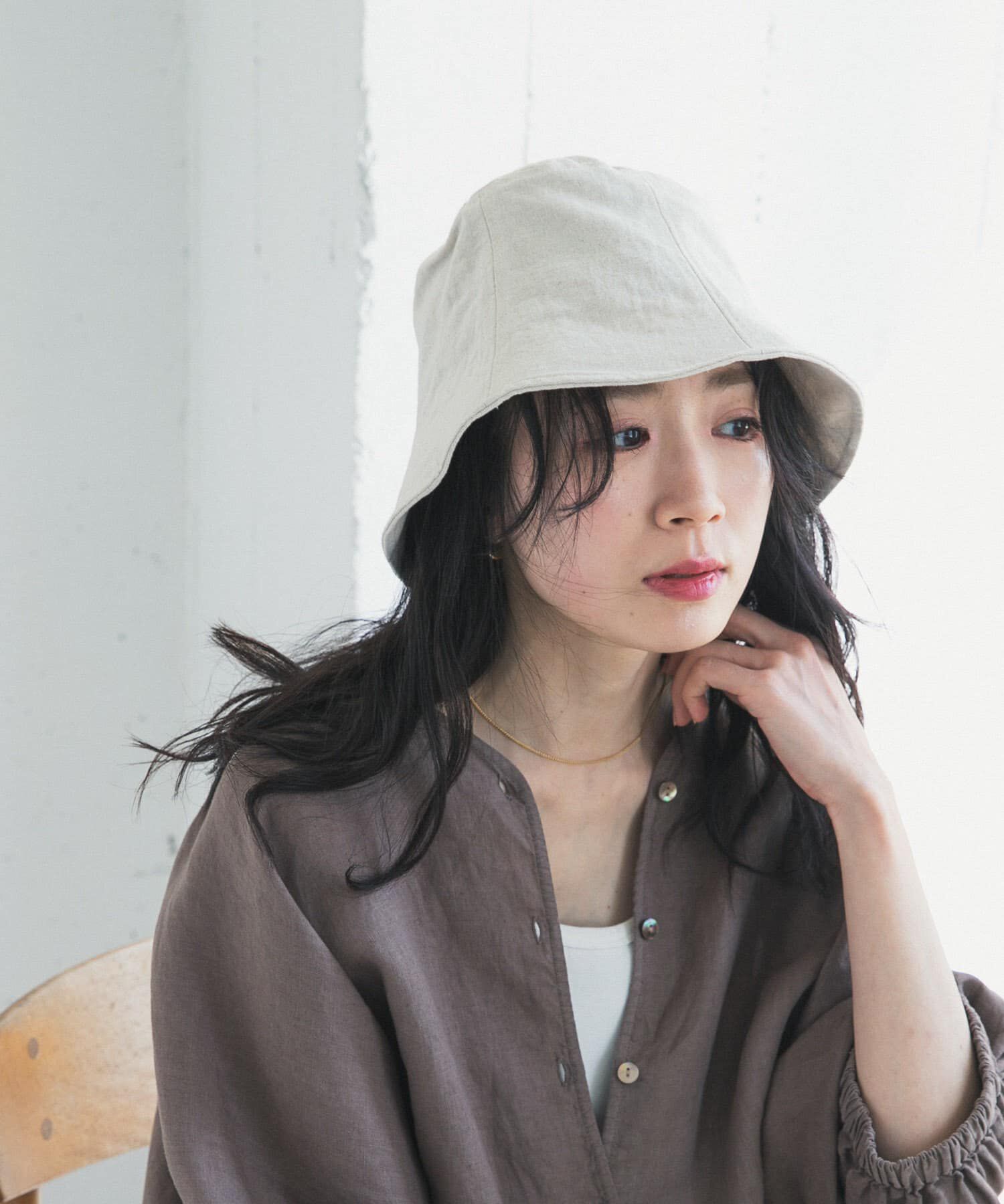 URBAN RESEARCH DOORS「コットンリネンパネルハット」|ハット|ナチュラル