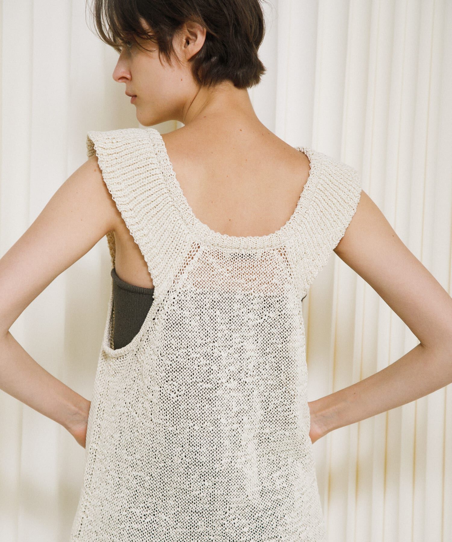 LAATO「knit frill tunic」|チュニック|