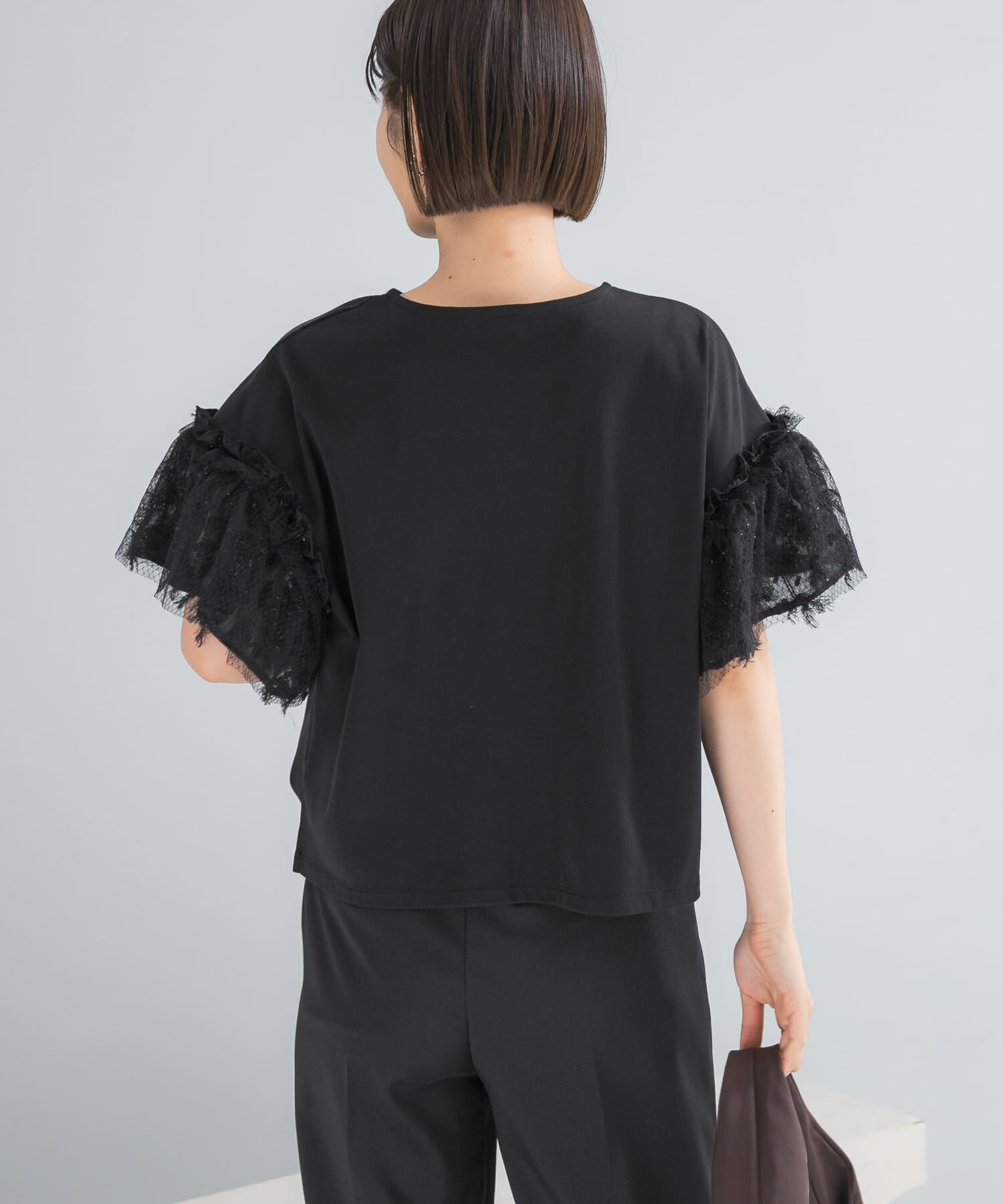 URBAN RESEARCH ROSSO「チュールドッキングTEEブラウス」|Tシャツ・カットソー|