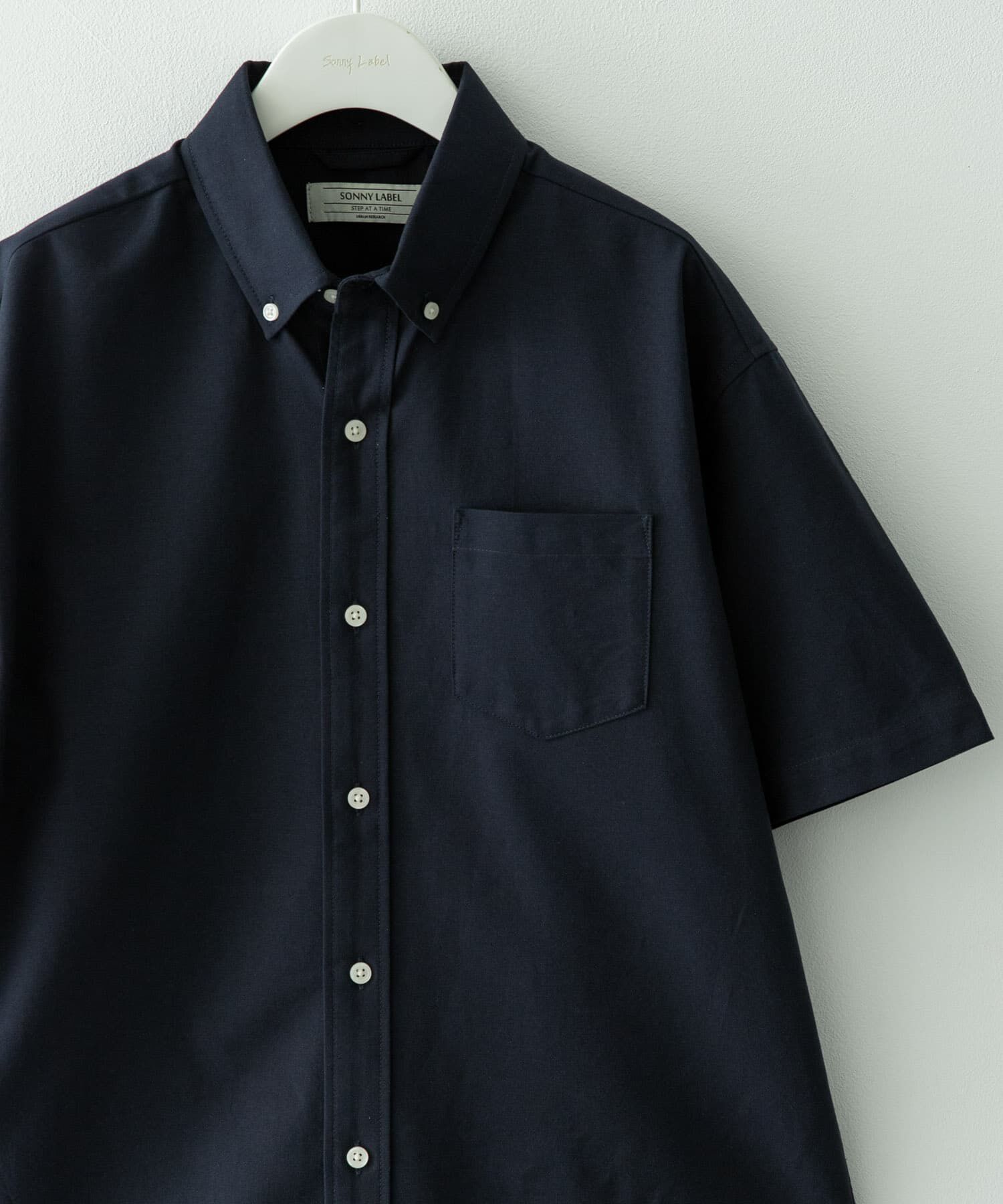 Sonny Label 「抗菌オックスボタンダウン半袖シャツ」|シャツ・ブラウス|ネイビー
