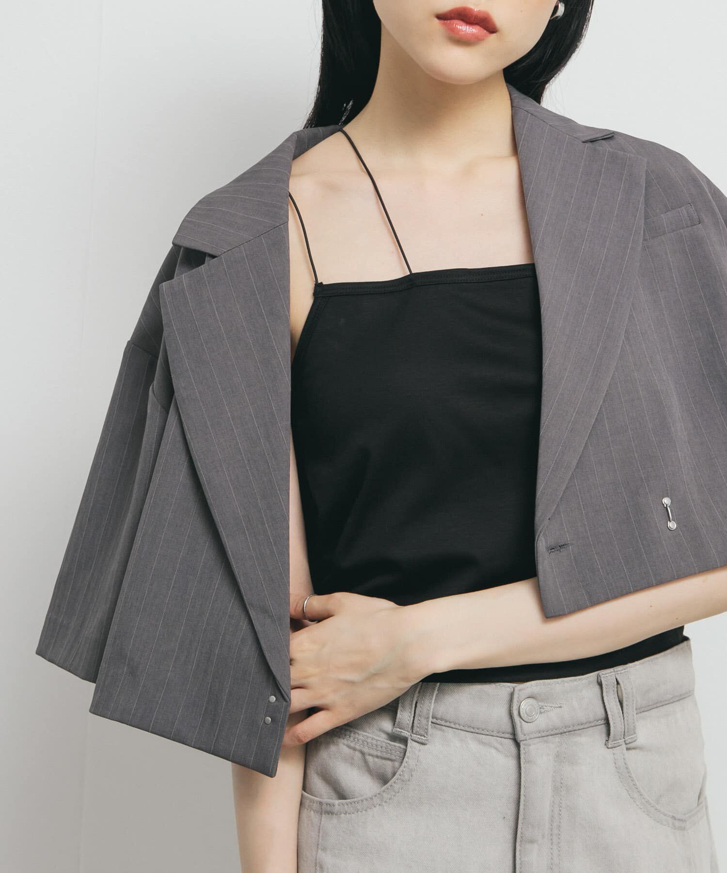  「アシンメトリーカップ付キャミ」|キャミソール|