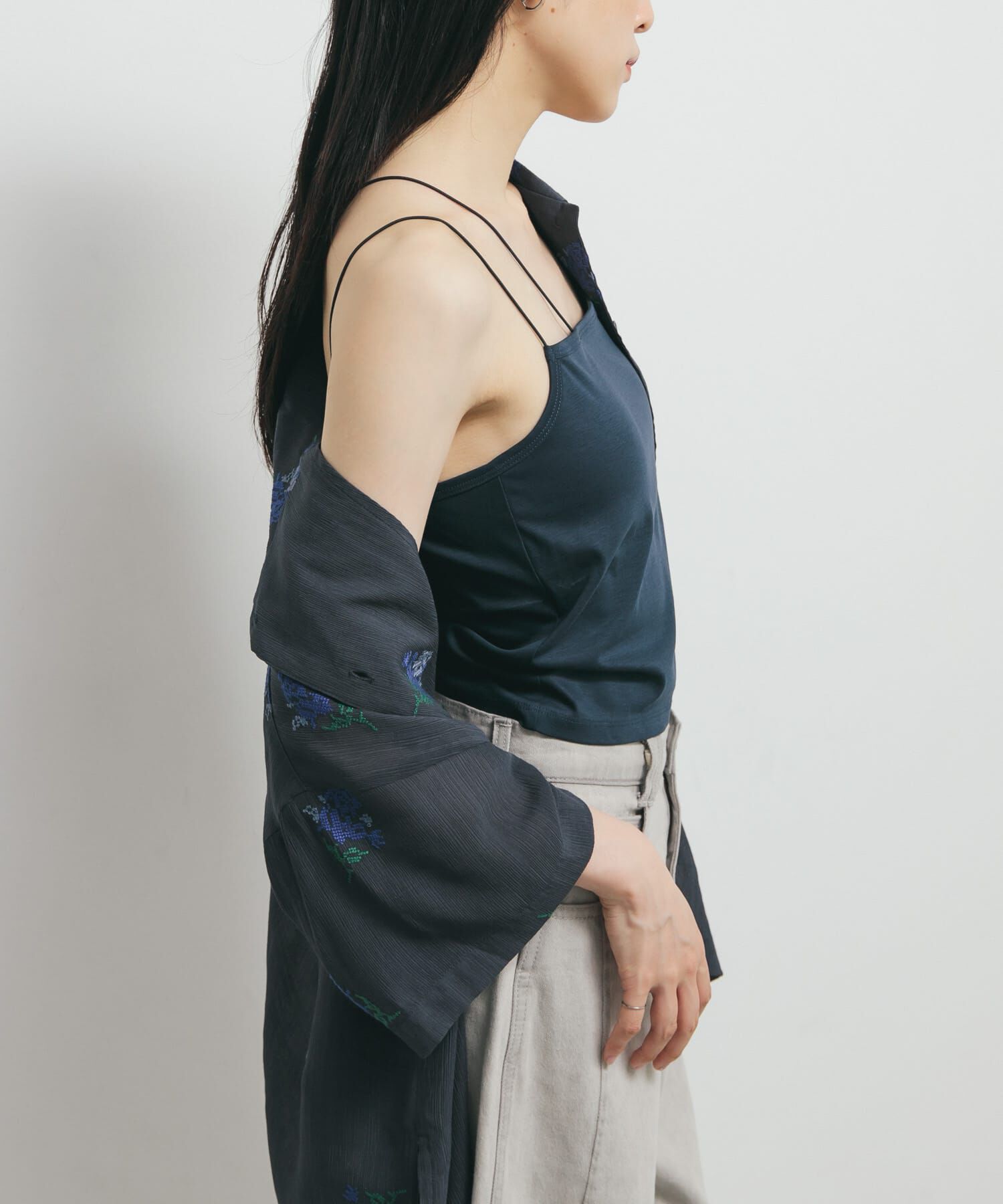  「アシンメトリーカップ付キャミ」|キャミソール|