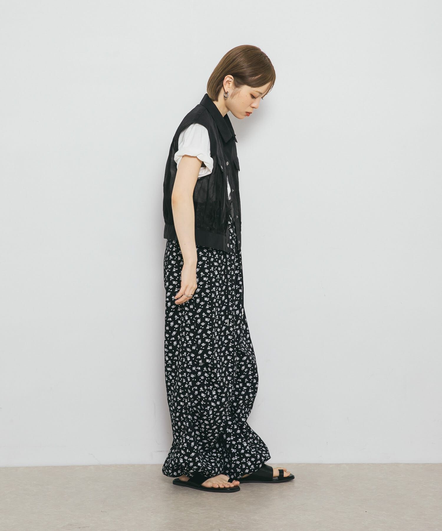  「シアードッキングベスト」|ノーカラーコート|