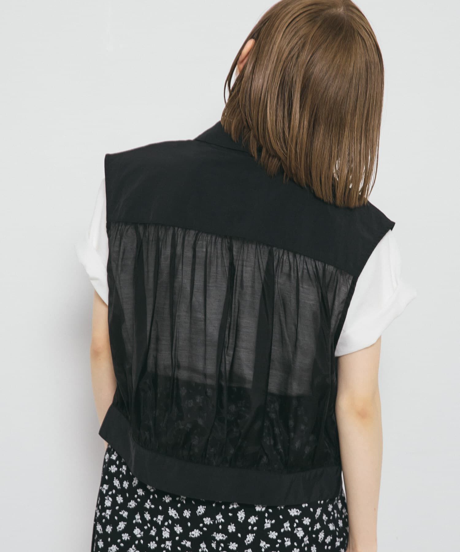  「シアードッキングベスト」|ノーカラーコート|