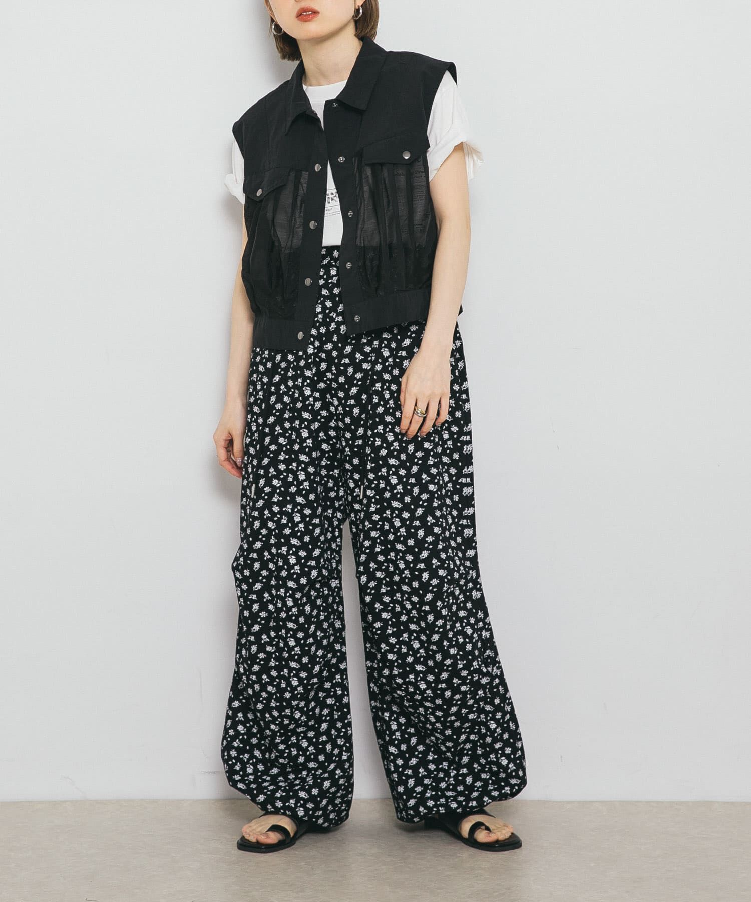  「シアードッキングベスト」|ノーカラーコート|