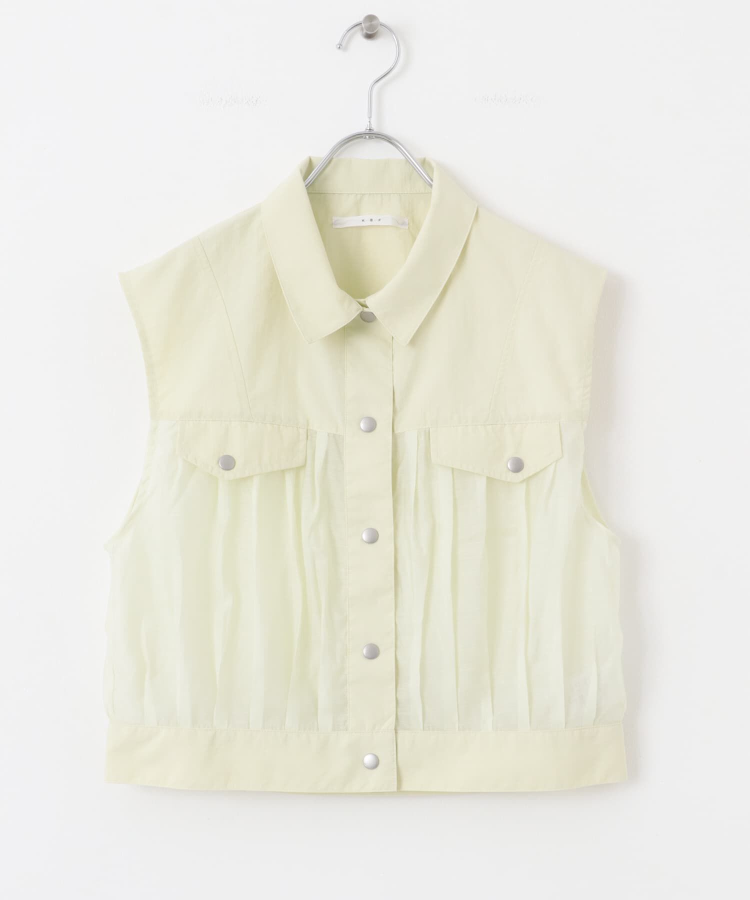  「シアードッキングベスト」|ノーカラーコート|