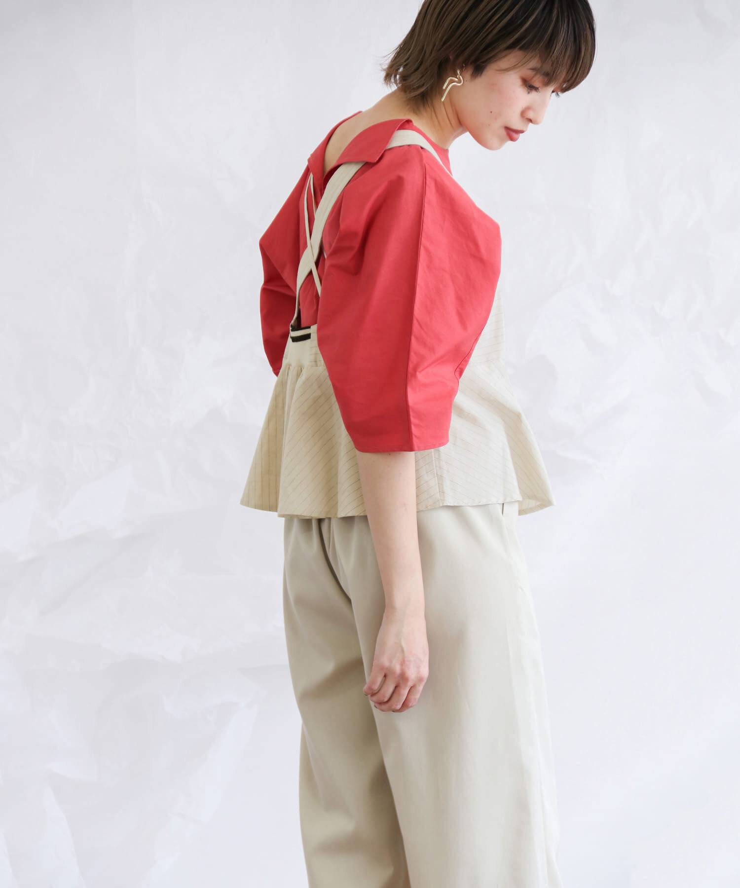  「ストライプアシンメトリーキャミソール&there4;」|キャミソール|