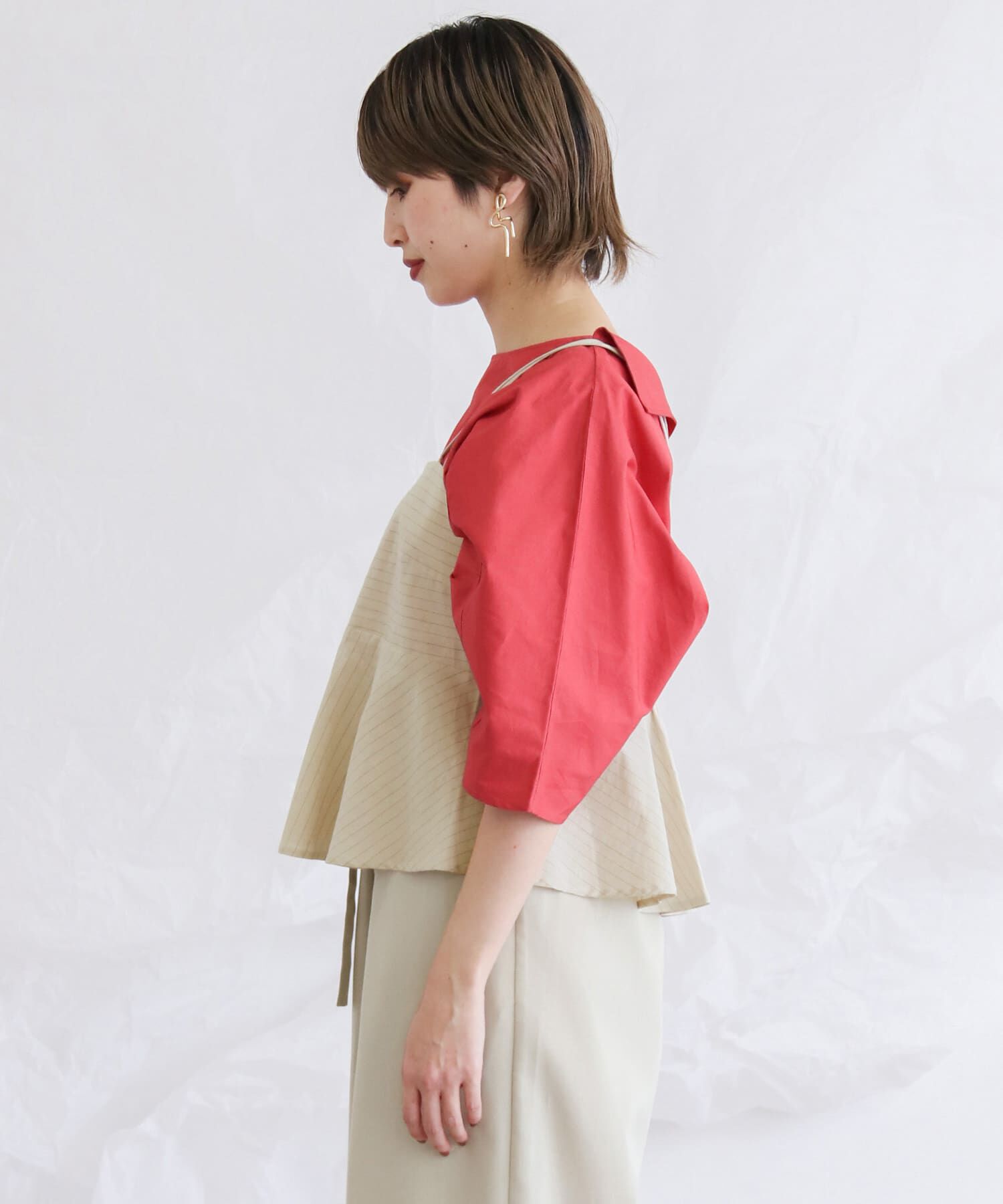  「ストライプアシンメトリーキャミソール&there4;」|キャミソール|