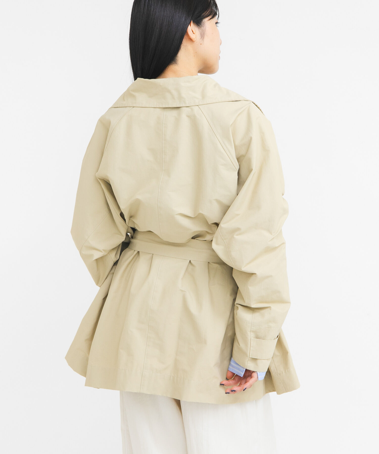  「テントラインBIGミドルコート」|ノーカラーコート|