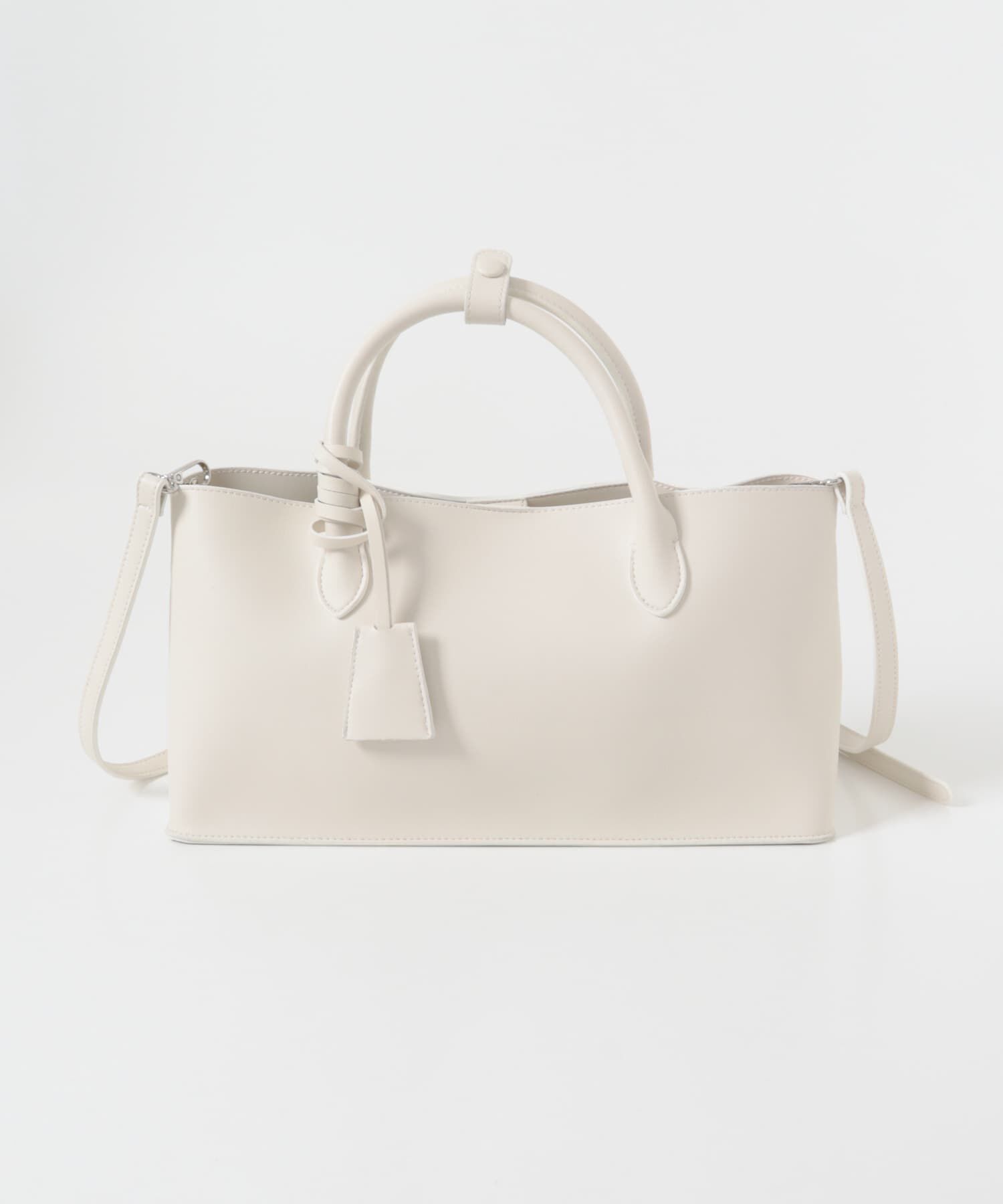  「チャーム付きワイドボックスBAG」|ハンドバッグ|